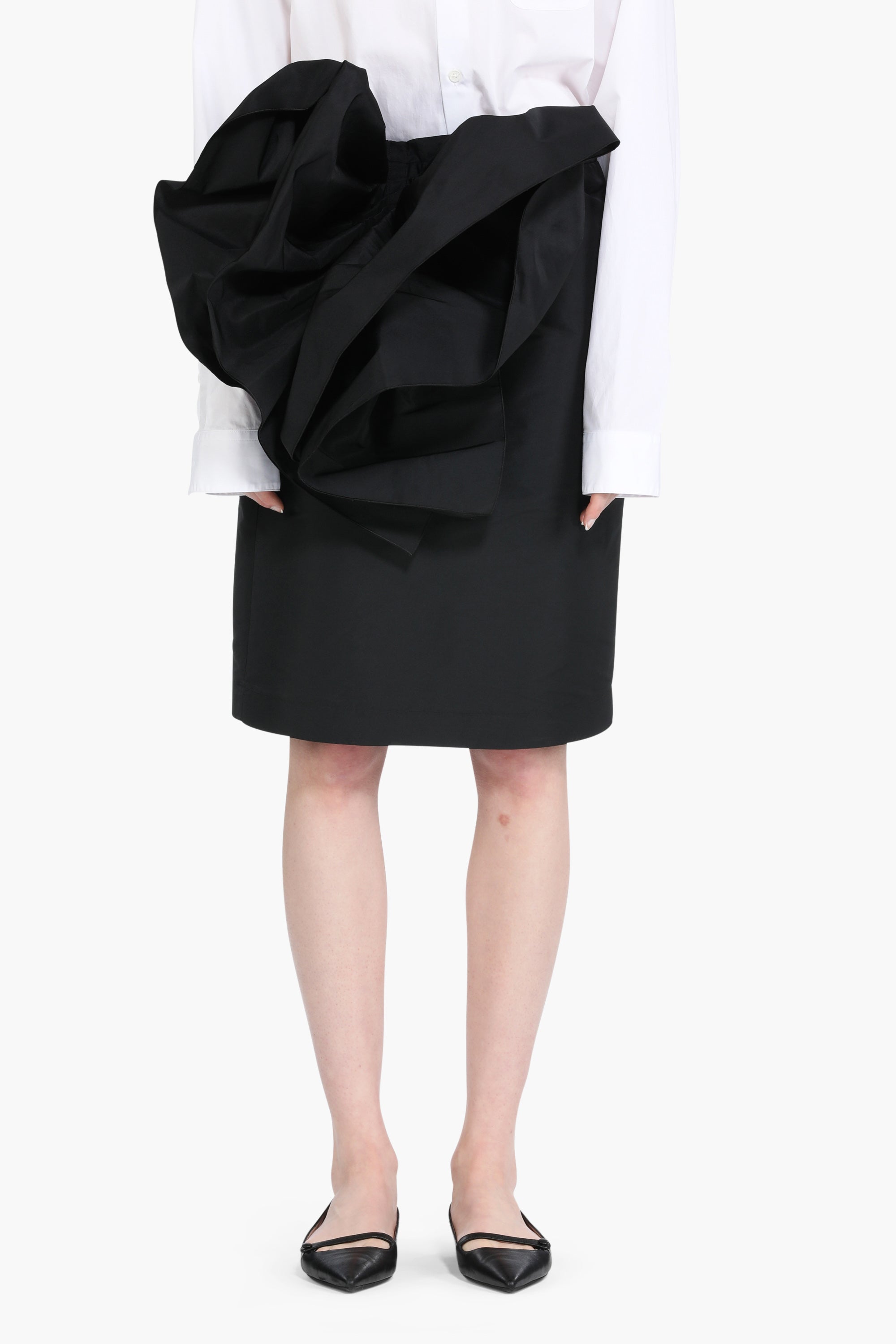 ミニスカート N21 numero ventuno MINI SKIRT WITH BOW (C121 5246 9000) Embellished Mini Skirt Black | N21