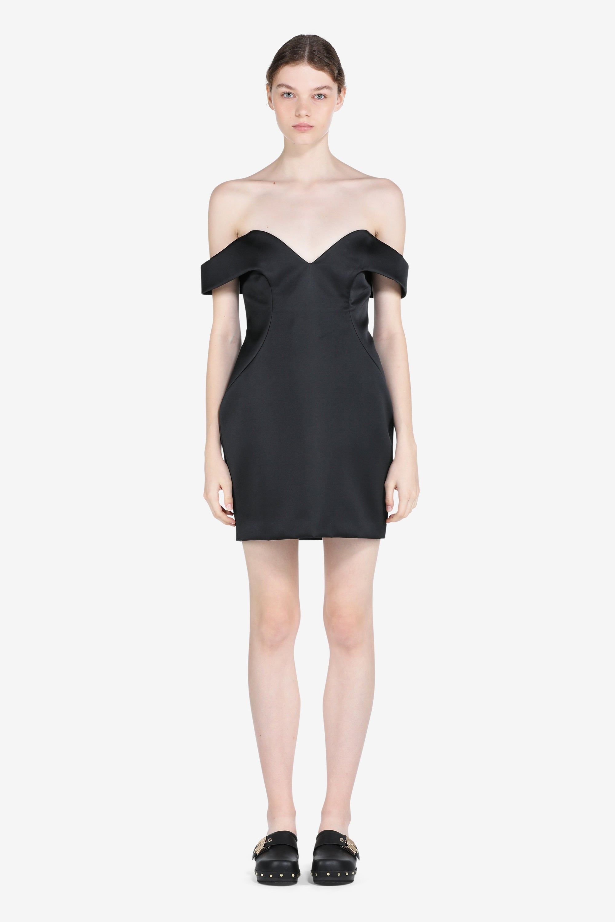 ワンピース ROTATE FW25 Sleeping dress (114234857 857) Off-Shoulder Mini Dress Black | N21