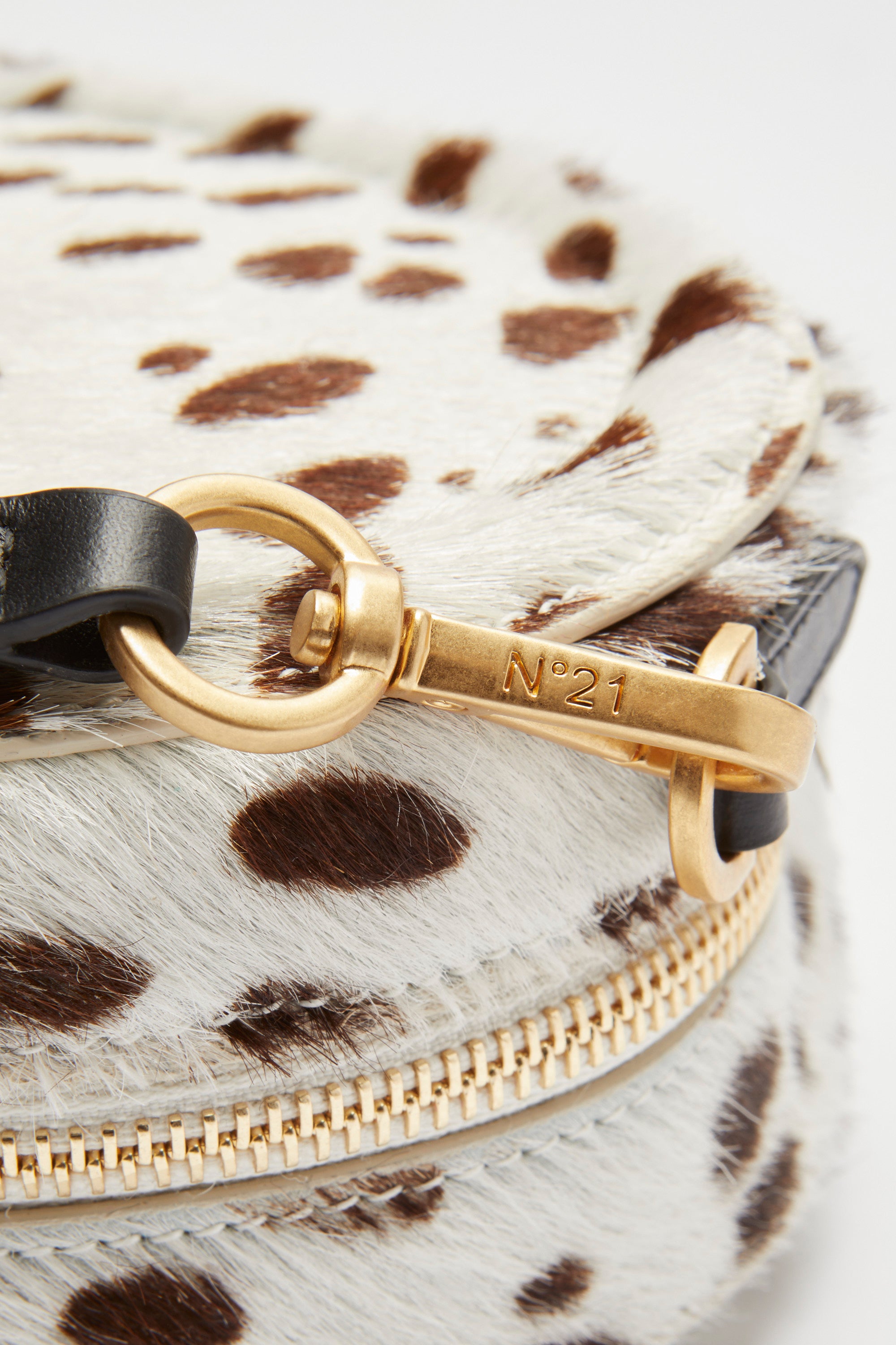 Tamburello shoulder bag with animalier effect