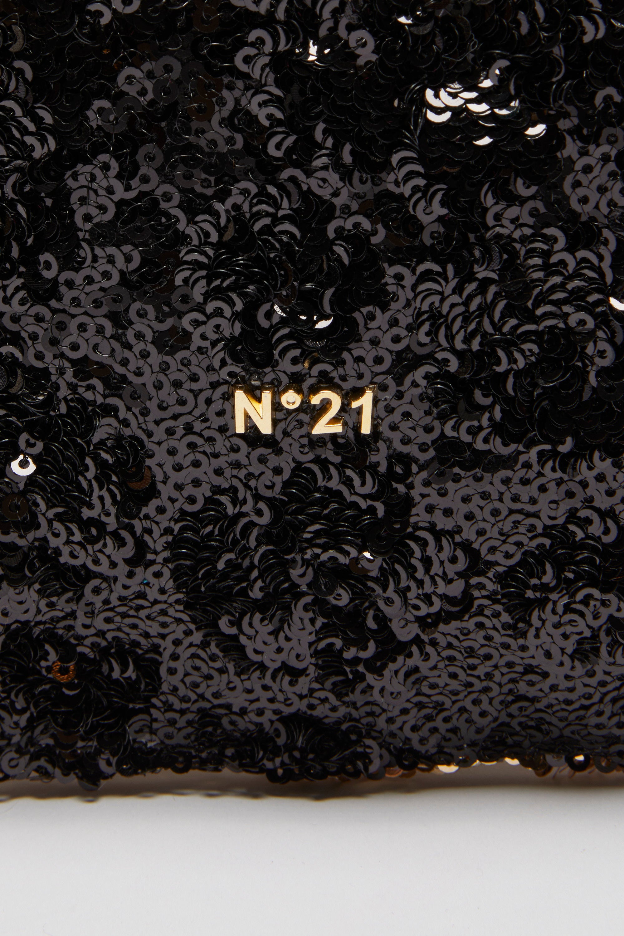 Two-tone sequin shoulder bag