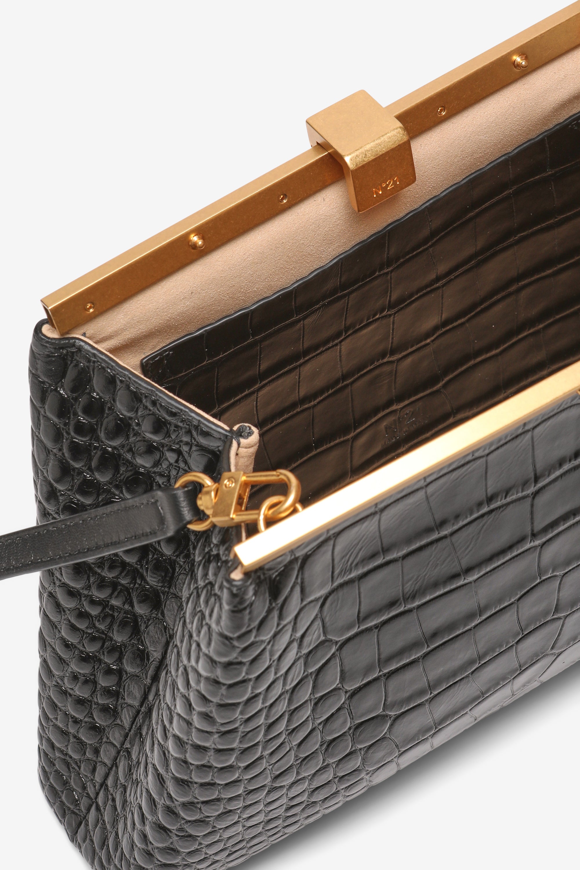 Puffy Jeanne bag in croc print