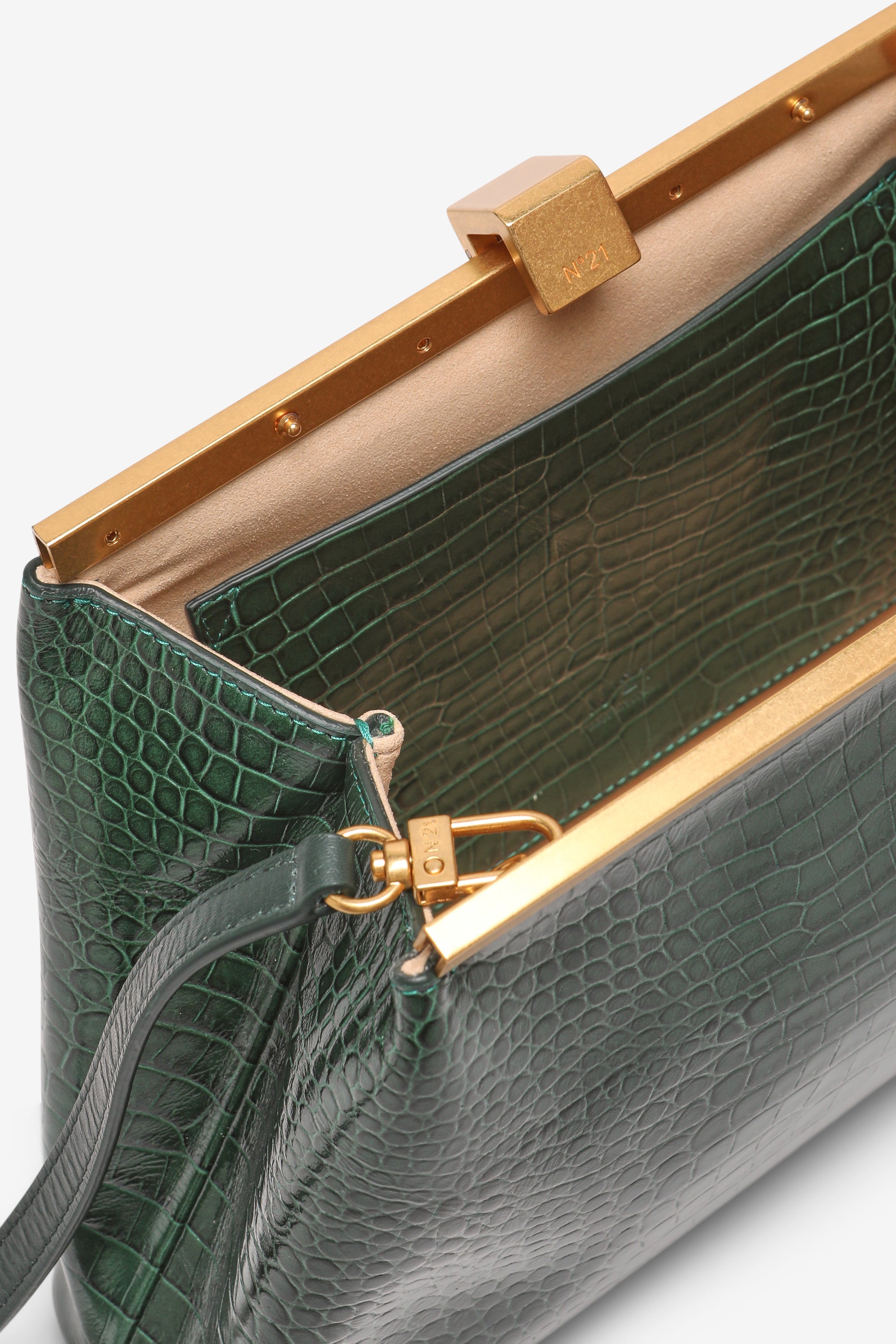 Puffy Jeanne bag in crocodile print