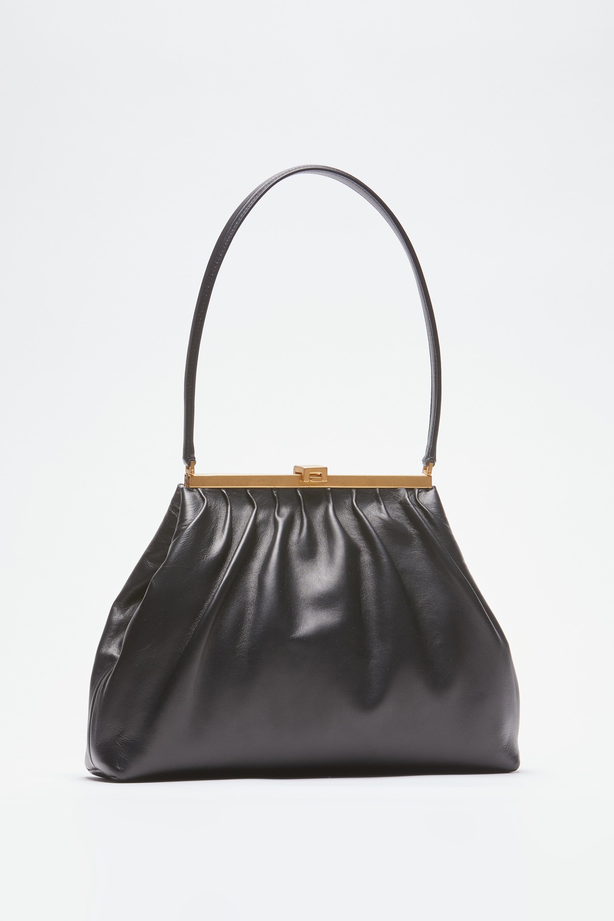 Puffy Jeanne Leather Shoulder Bag