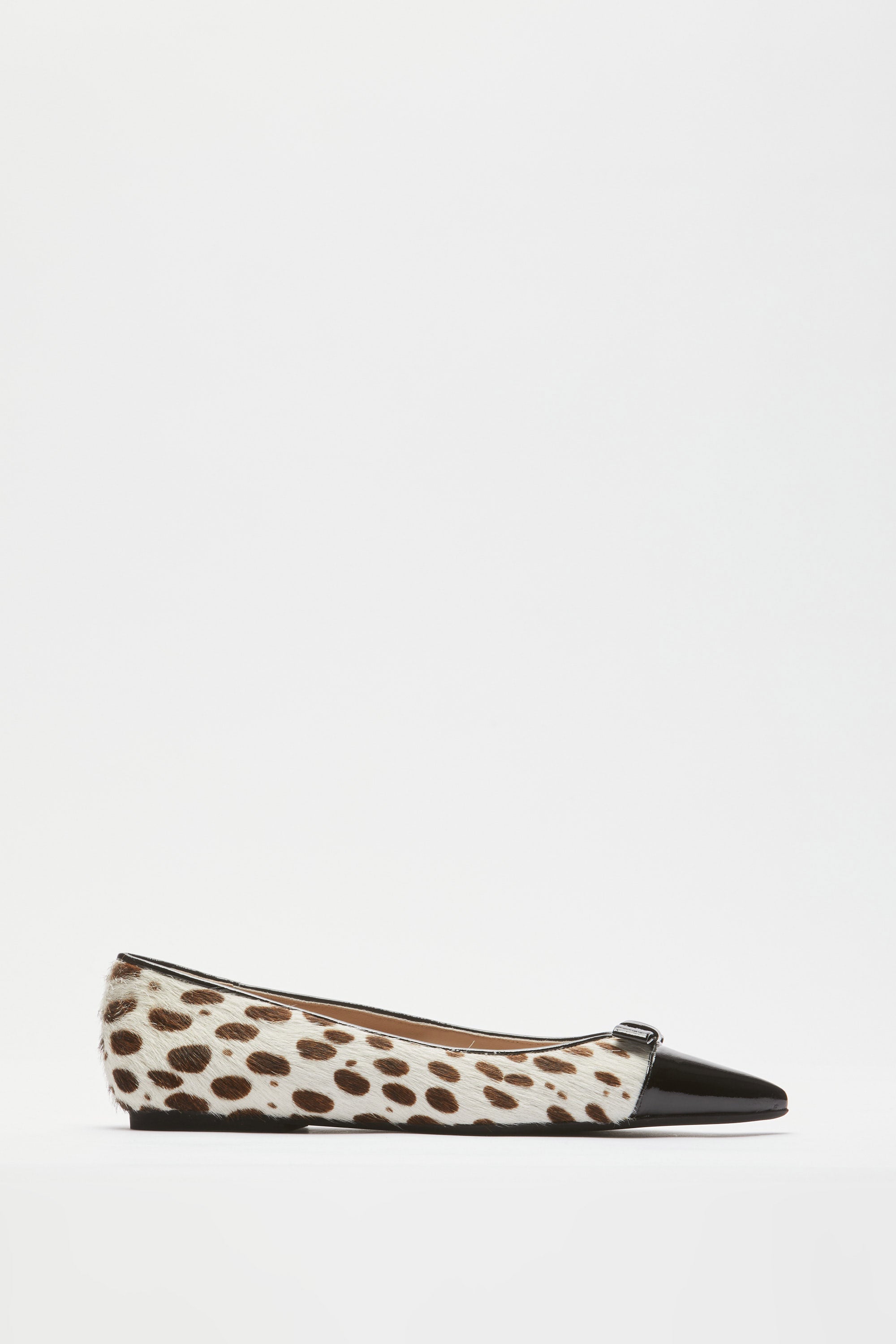 Pointed ballerina with animalier effect