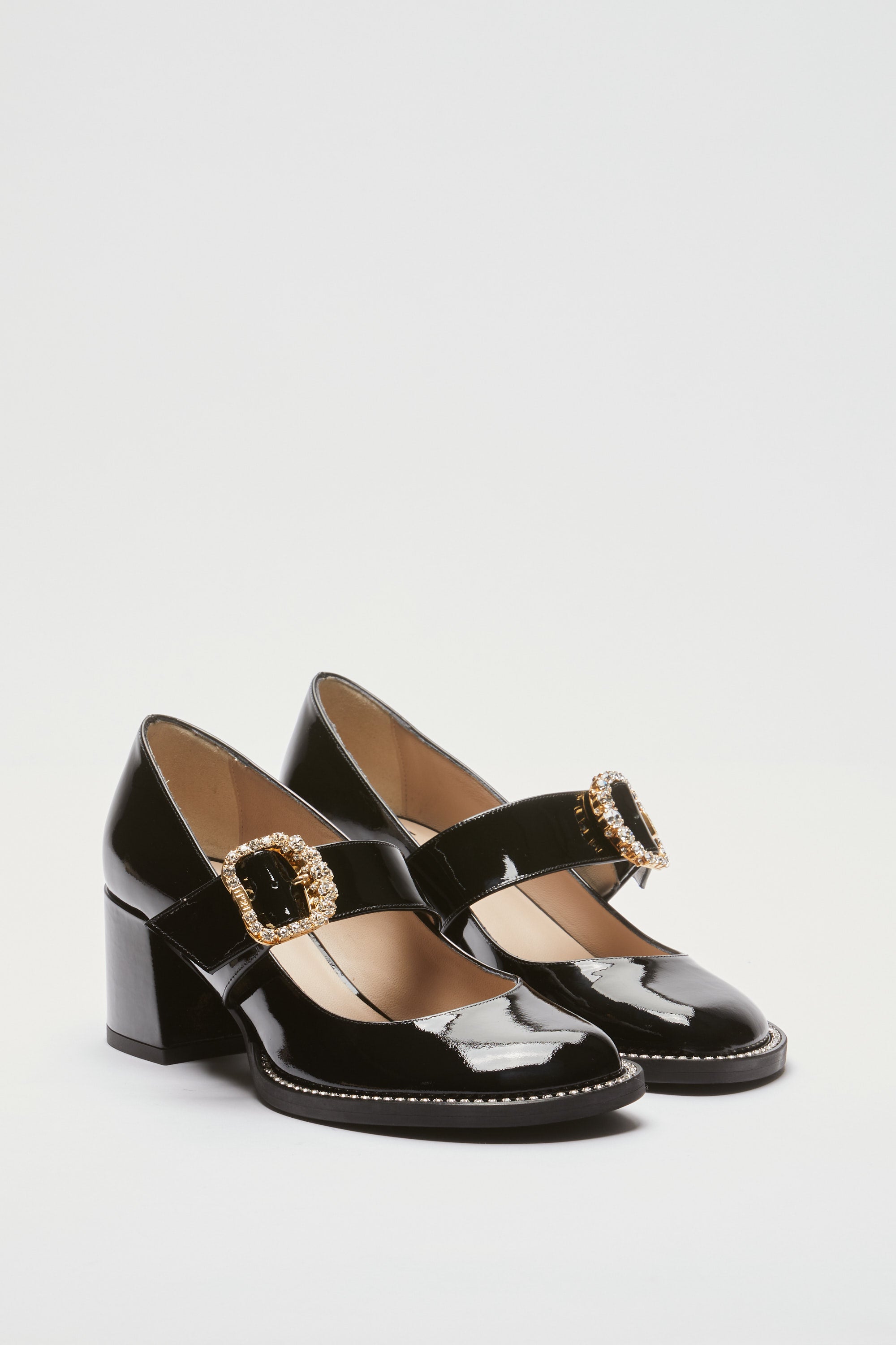 Mary Jane with heels and rhinestones