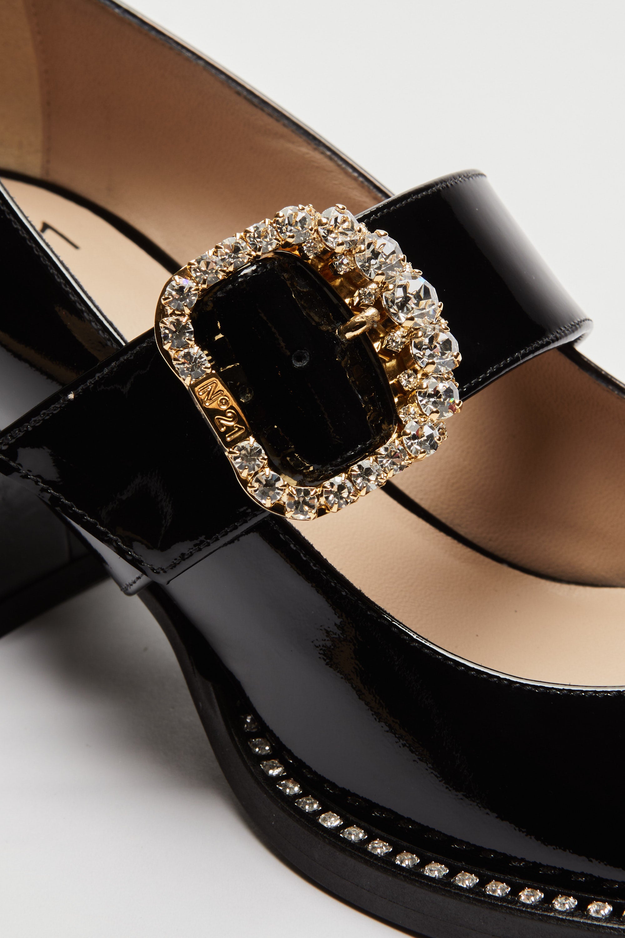Mary Jane with heels and rhinestones