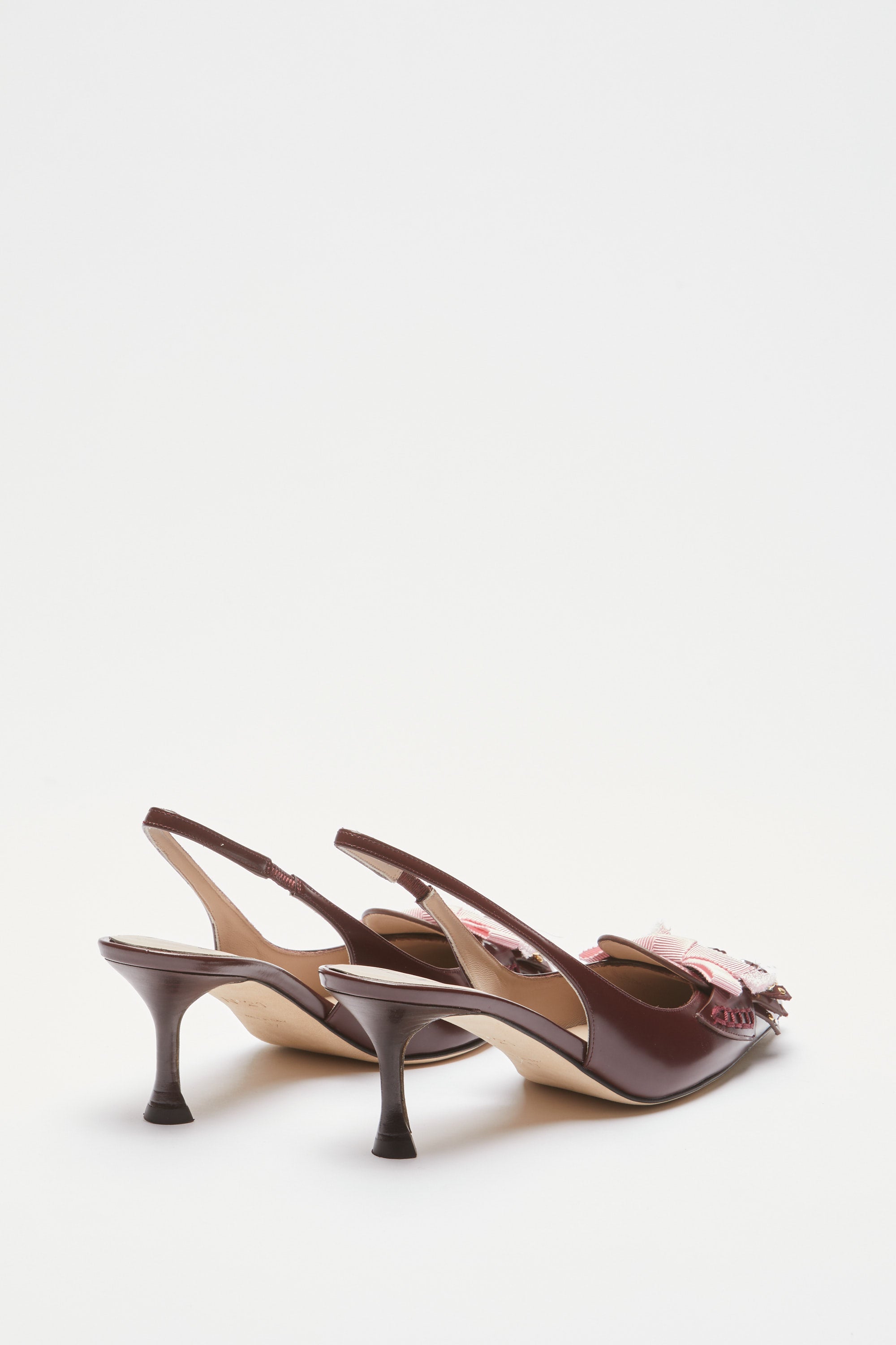 Slingback with fringes and studs