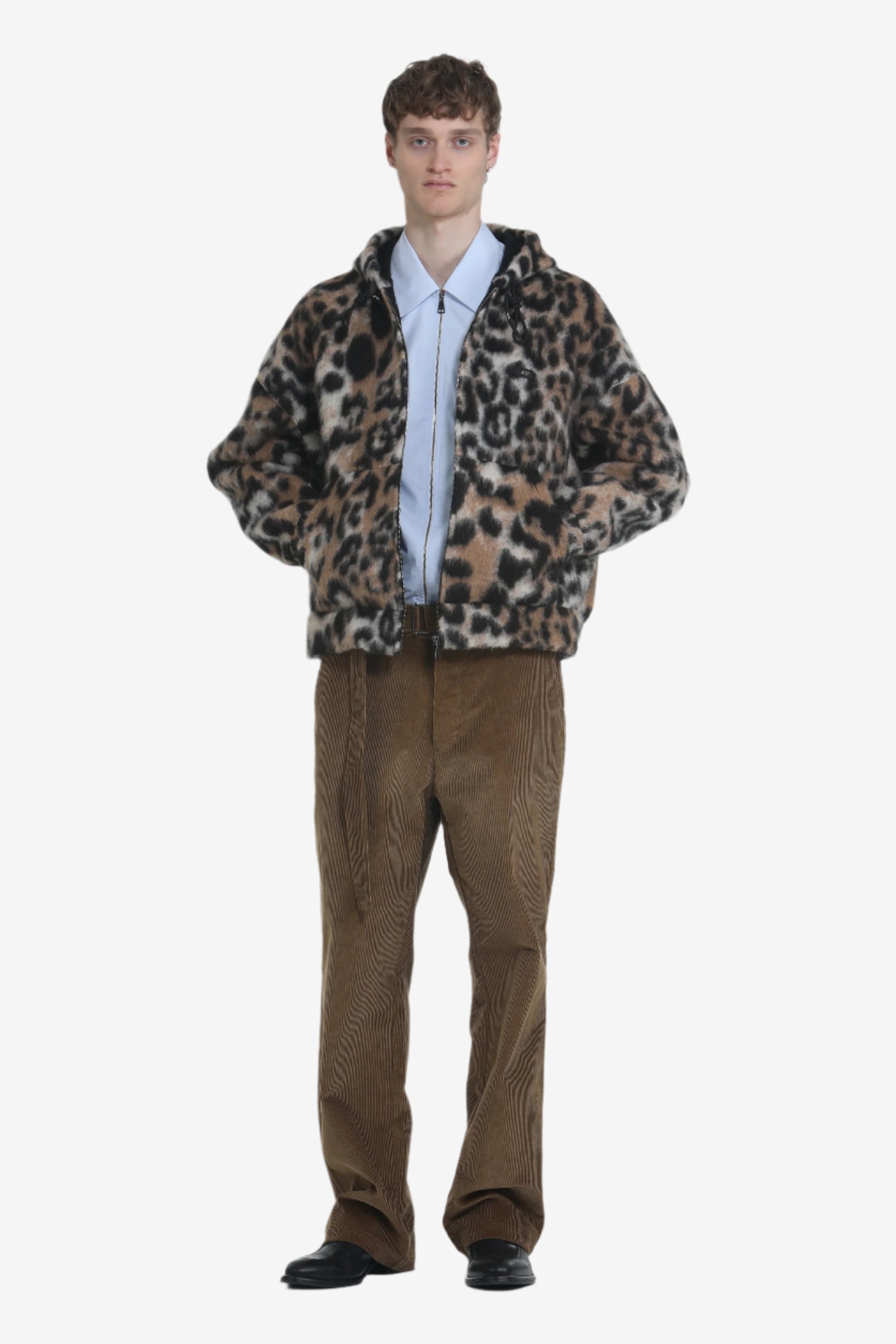 LEOPARD フード付き ストライプパーカー 42 Cameron Zip Up Hoodie - Leopard – AFRM