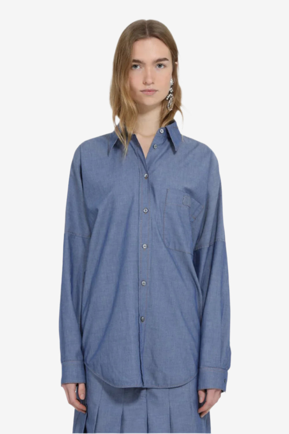 Cotton shirt with pocket
