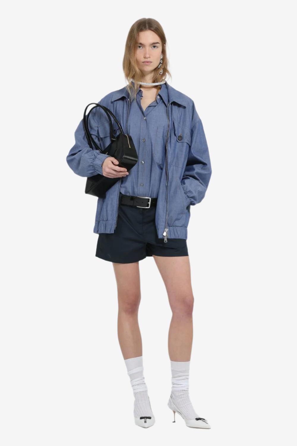 Jacket with zip and double pockets
