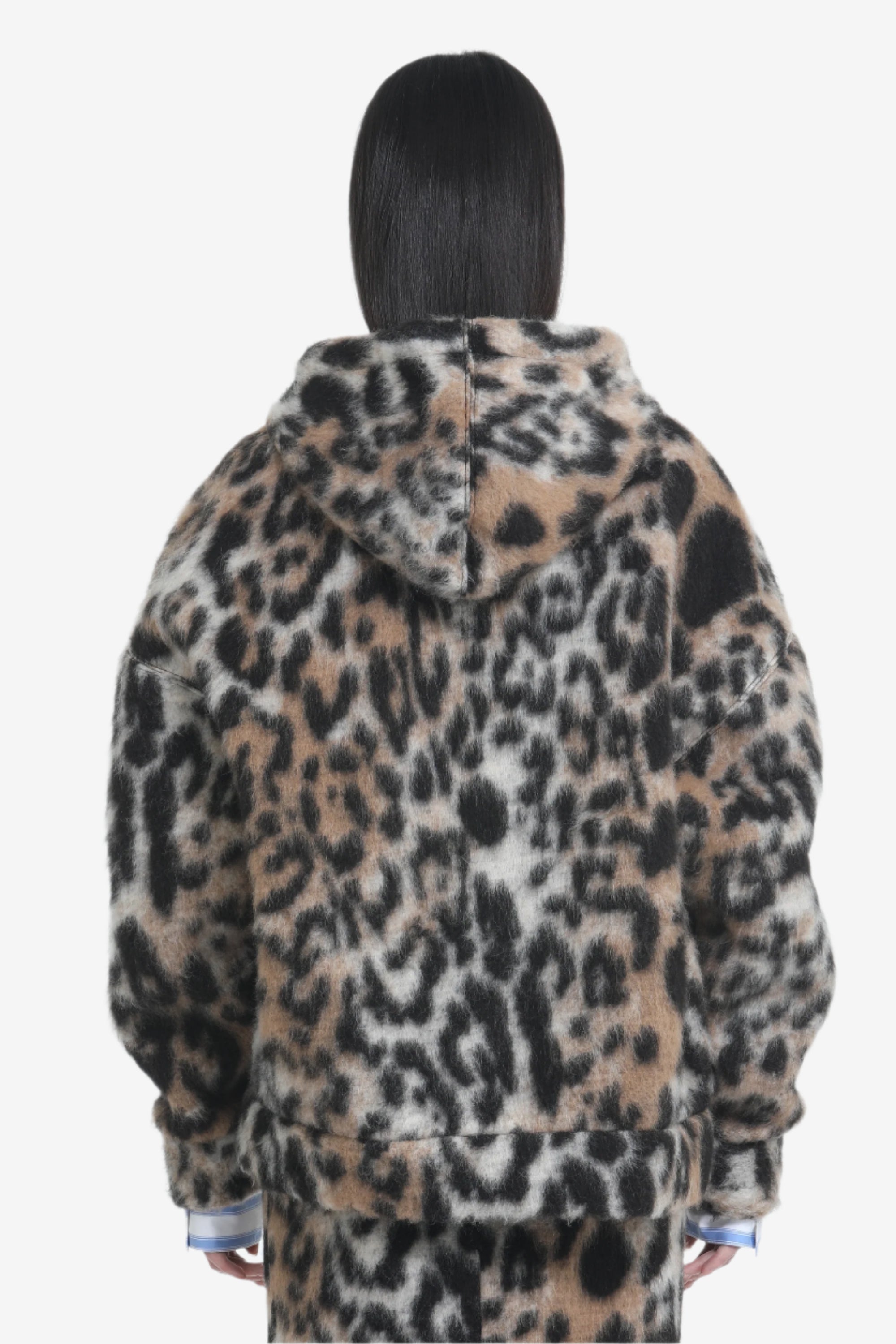 Leopard hooded jacket