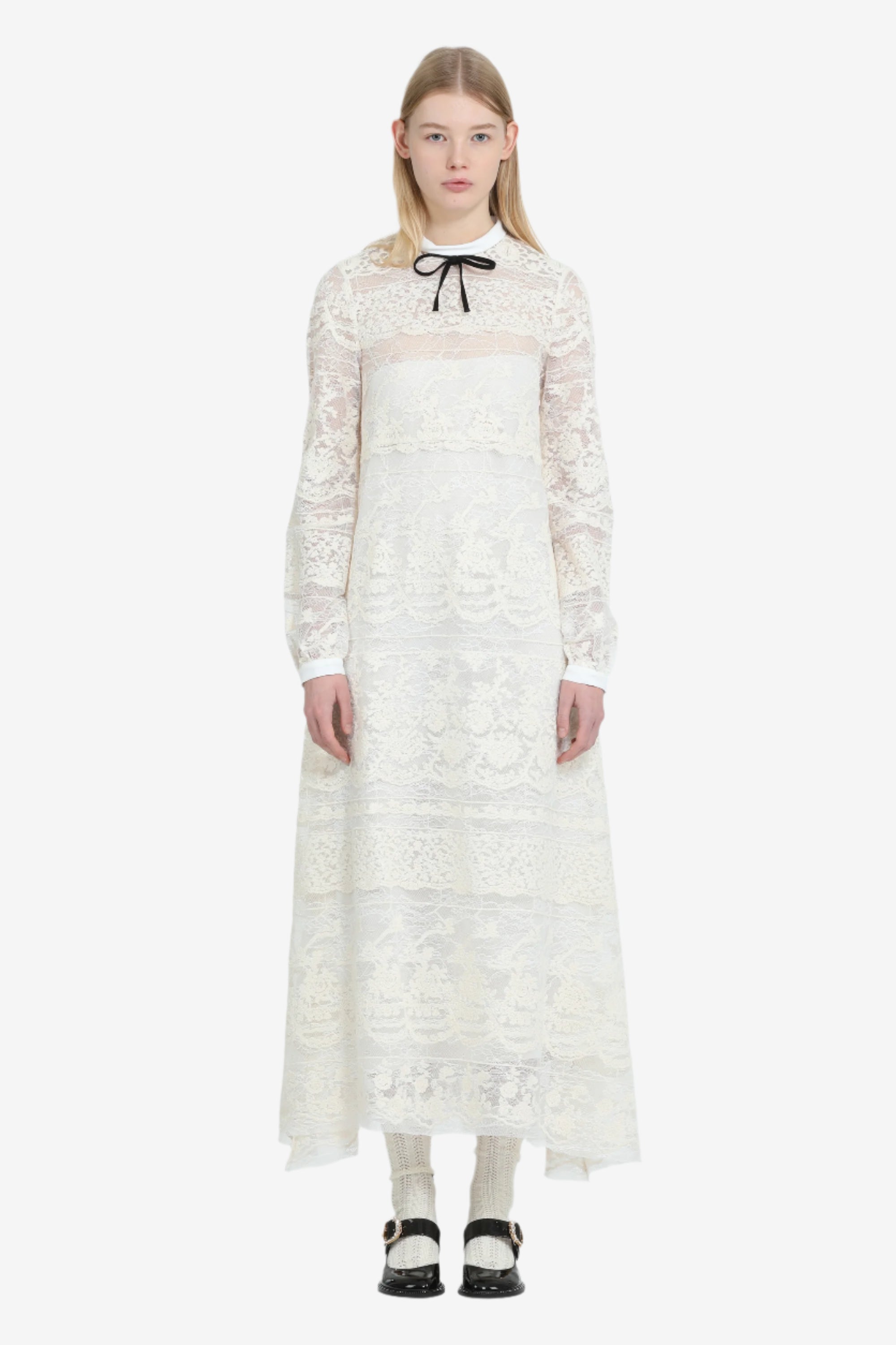 N21 Abito lungo in pizzo