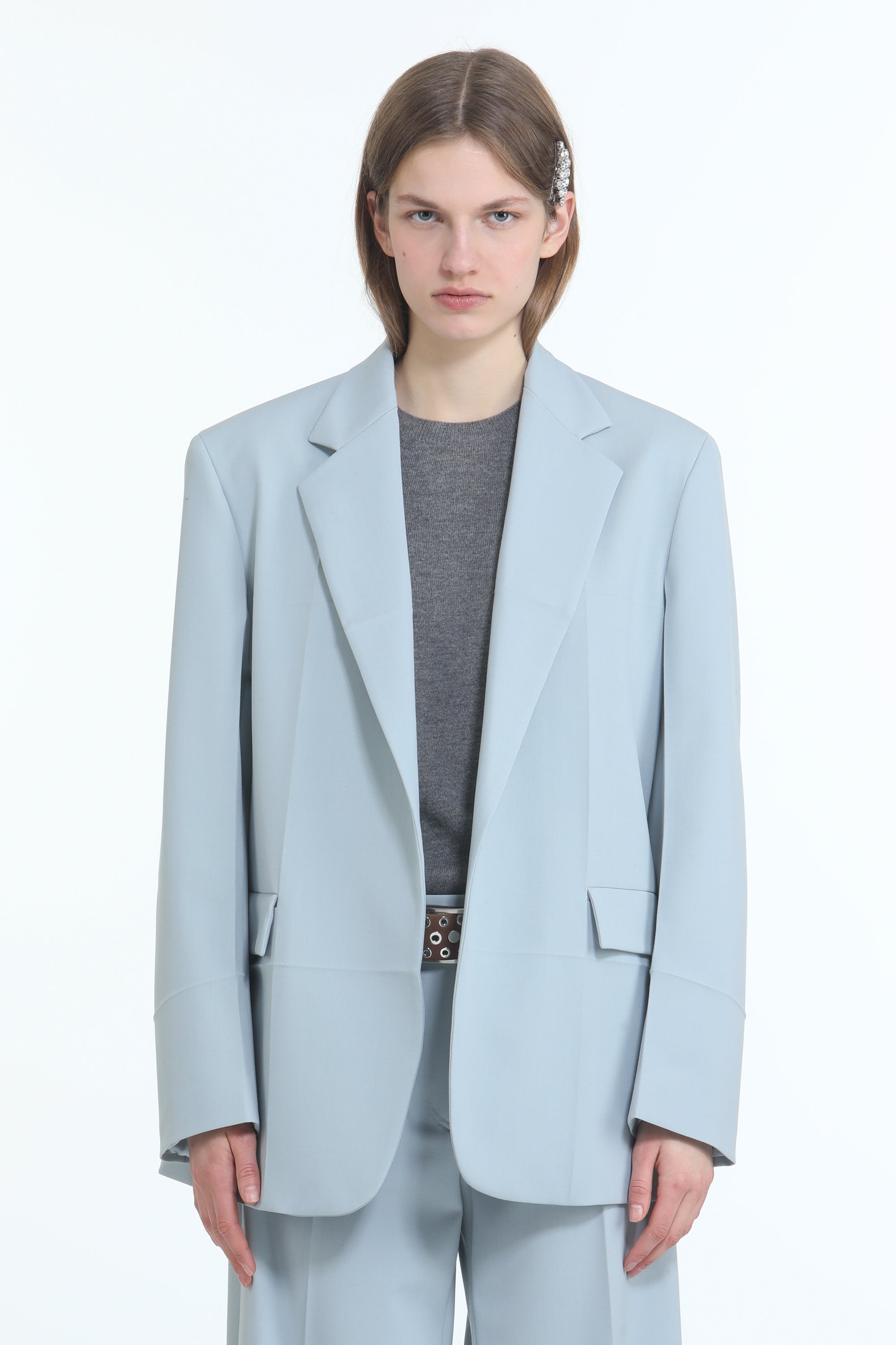 Oversized Blazer with Shoulder Pads