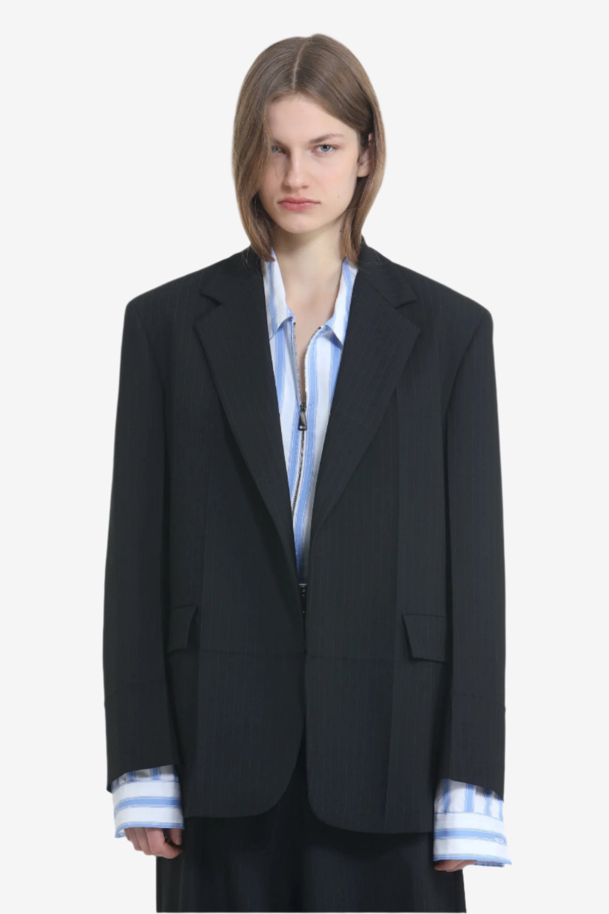 Oversized Blazer with Shoulder Pads