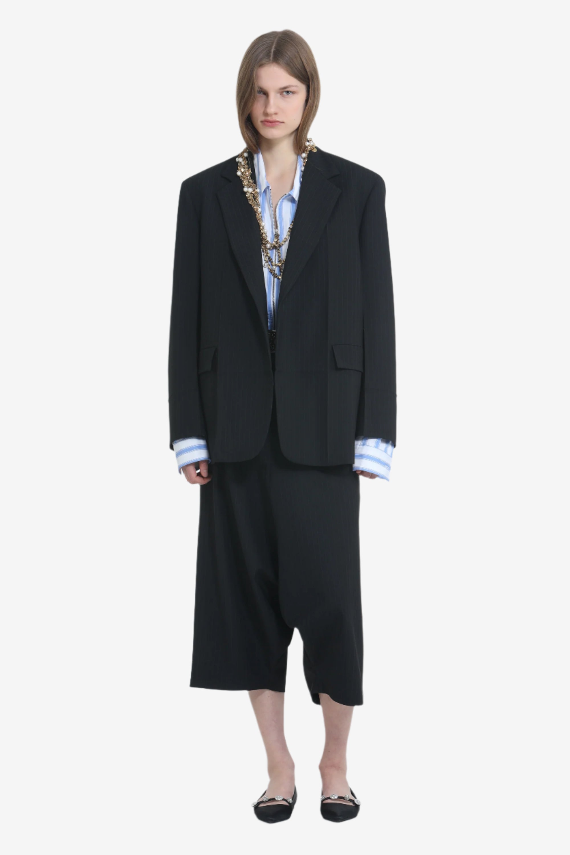 Oversized Blazer with Shoulder Pads