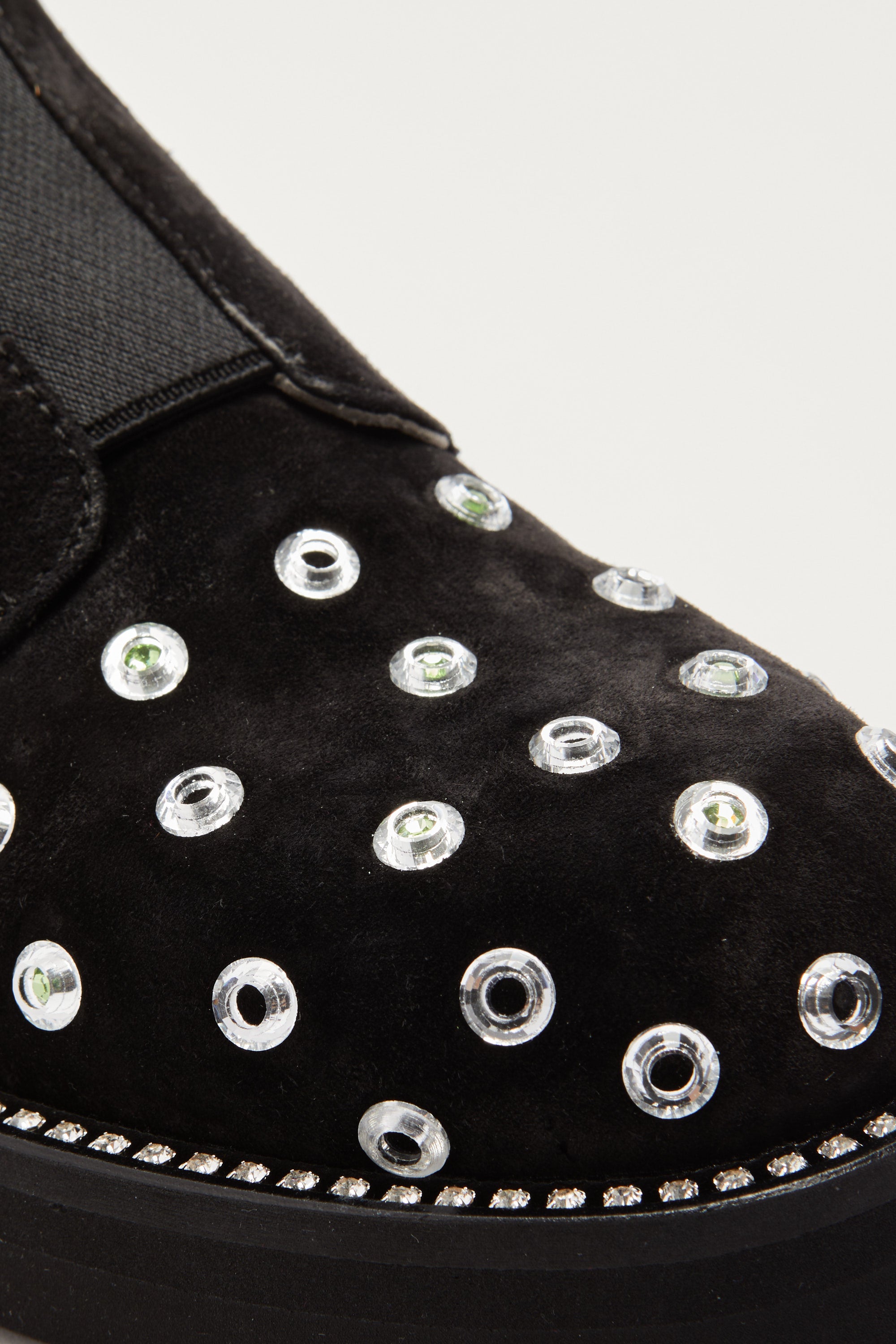 Suede derby shoes with studs