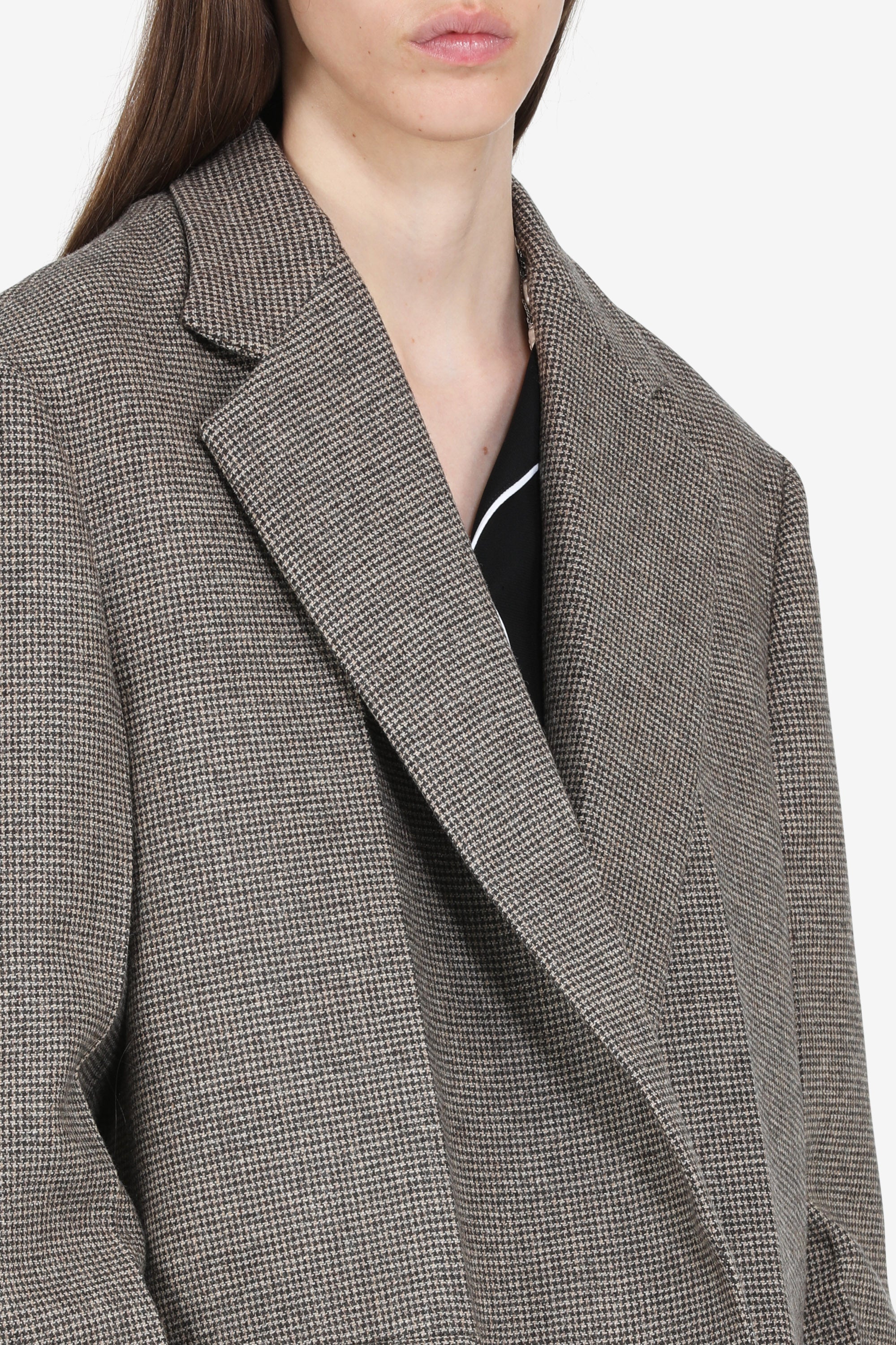 Tailored houndstooth jacket