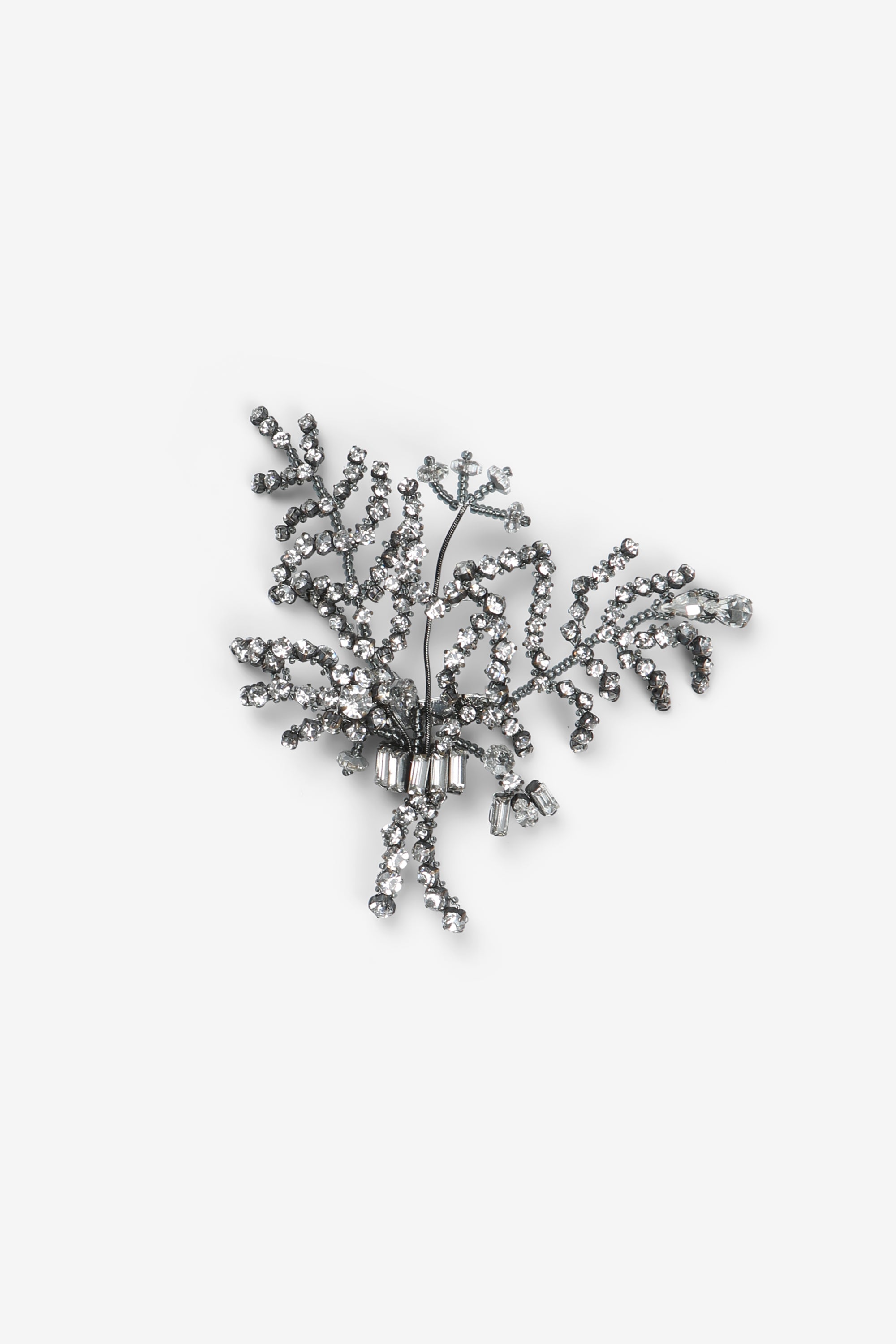 Brooch with twigs and crystals