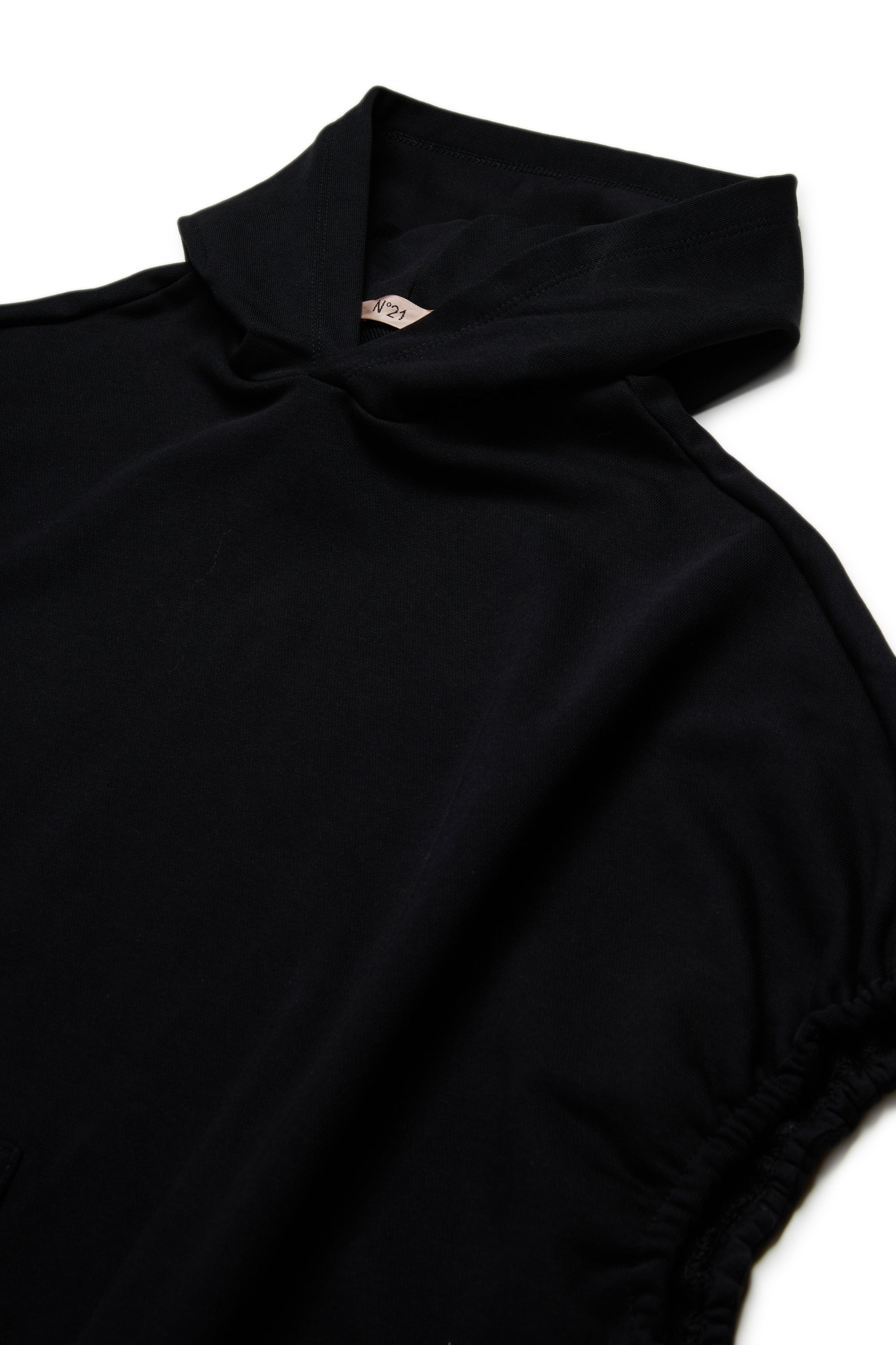 Oversized sweatshirt cape dress