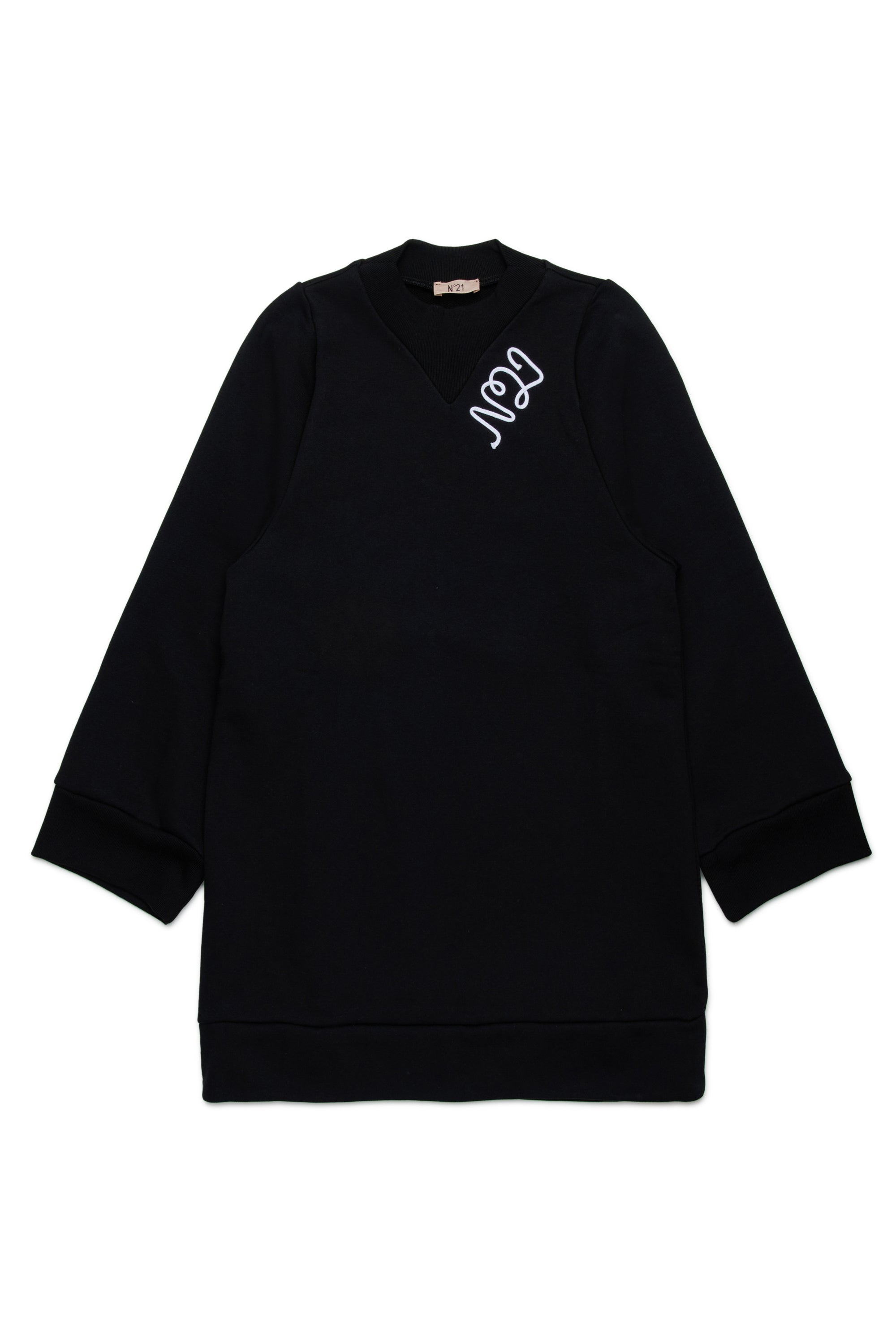 Sweatshirt dress with cursive logo