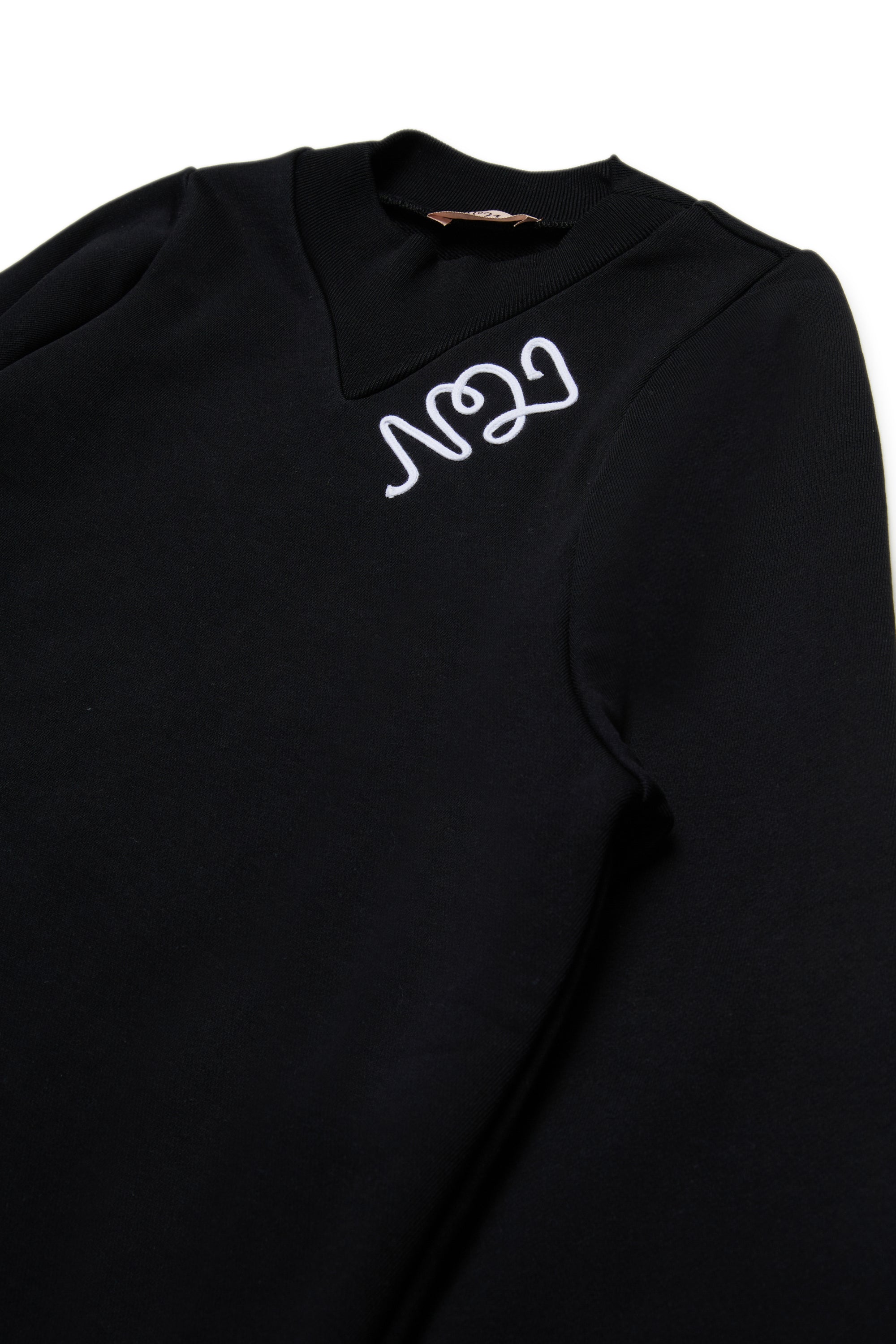 Sweatshirt dress with cursive logo