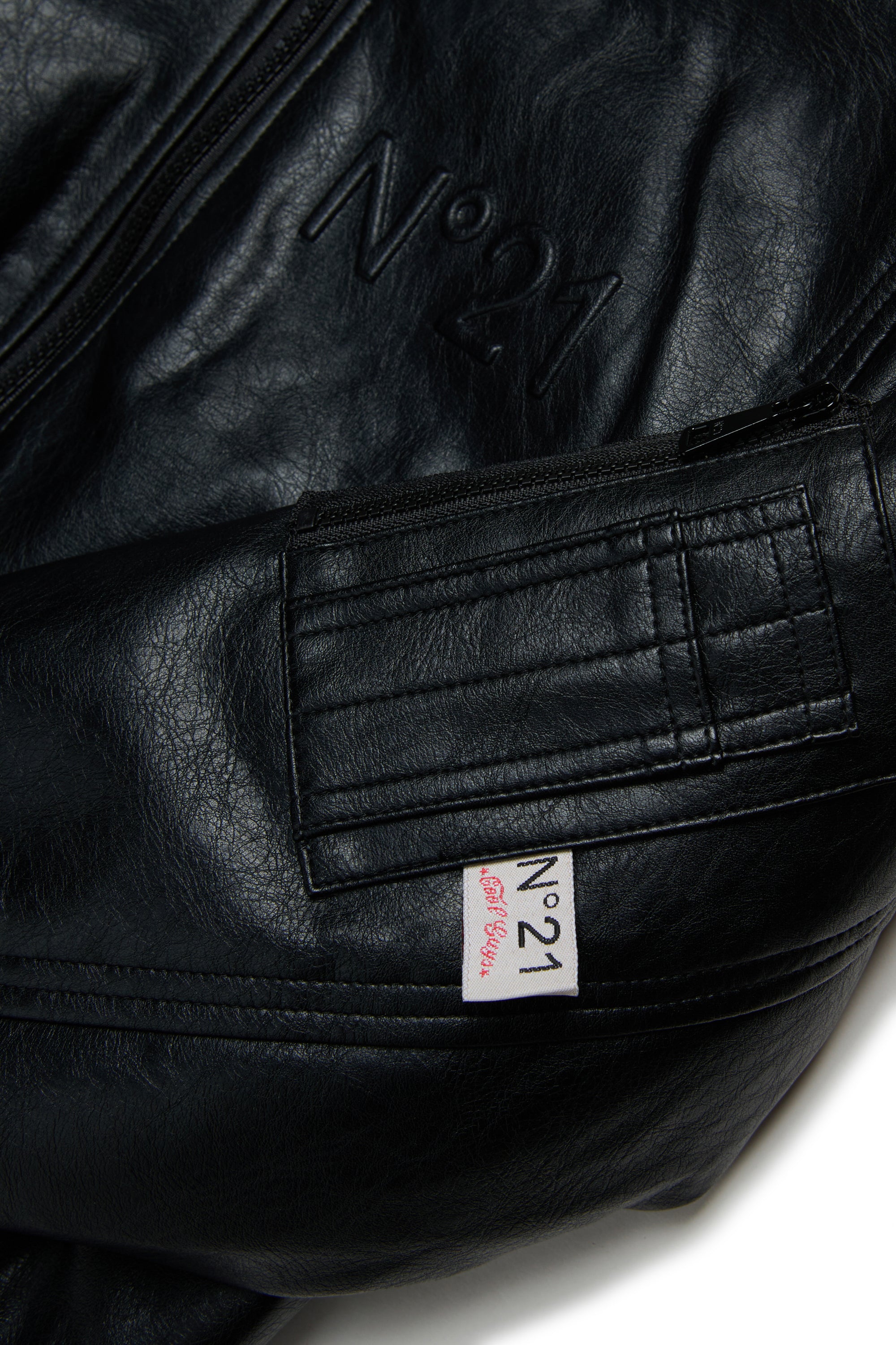Bomber jacket in coated fabric with logo
