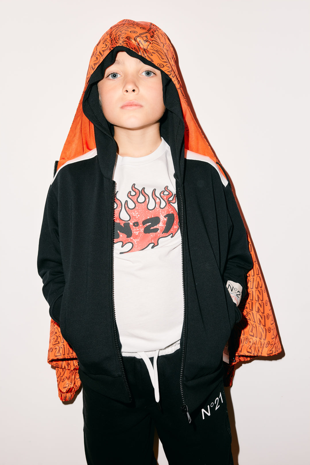 Flame Logo Print T-Shirt