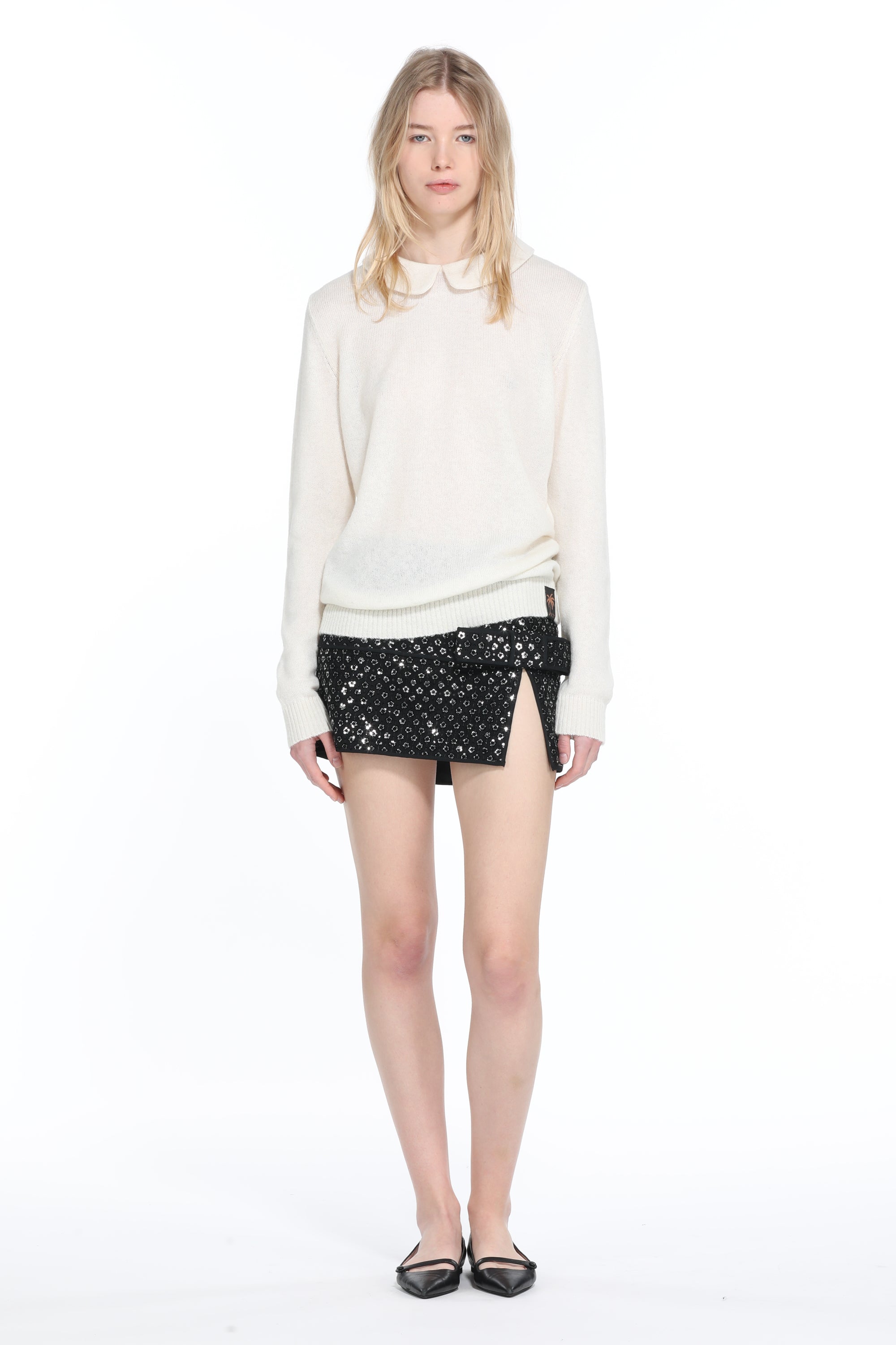 Maglione con Colletto Arrotondato
