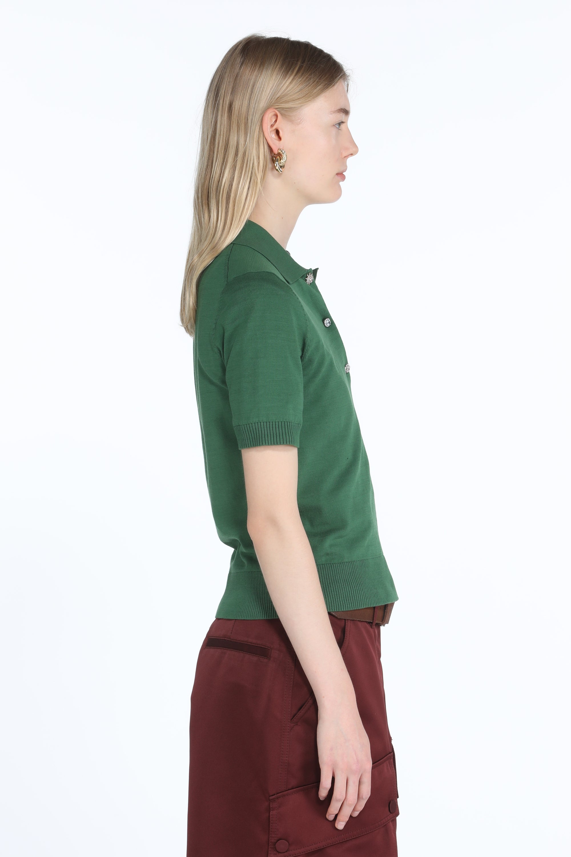 トップス DESCENDANT KNIT POLO Ethan Open Collar Knit Polo / Winter Sky – J.Lindeberg
