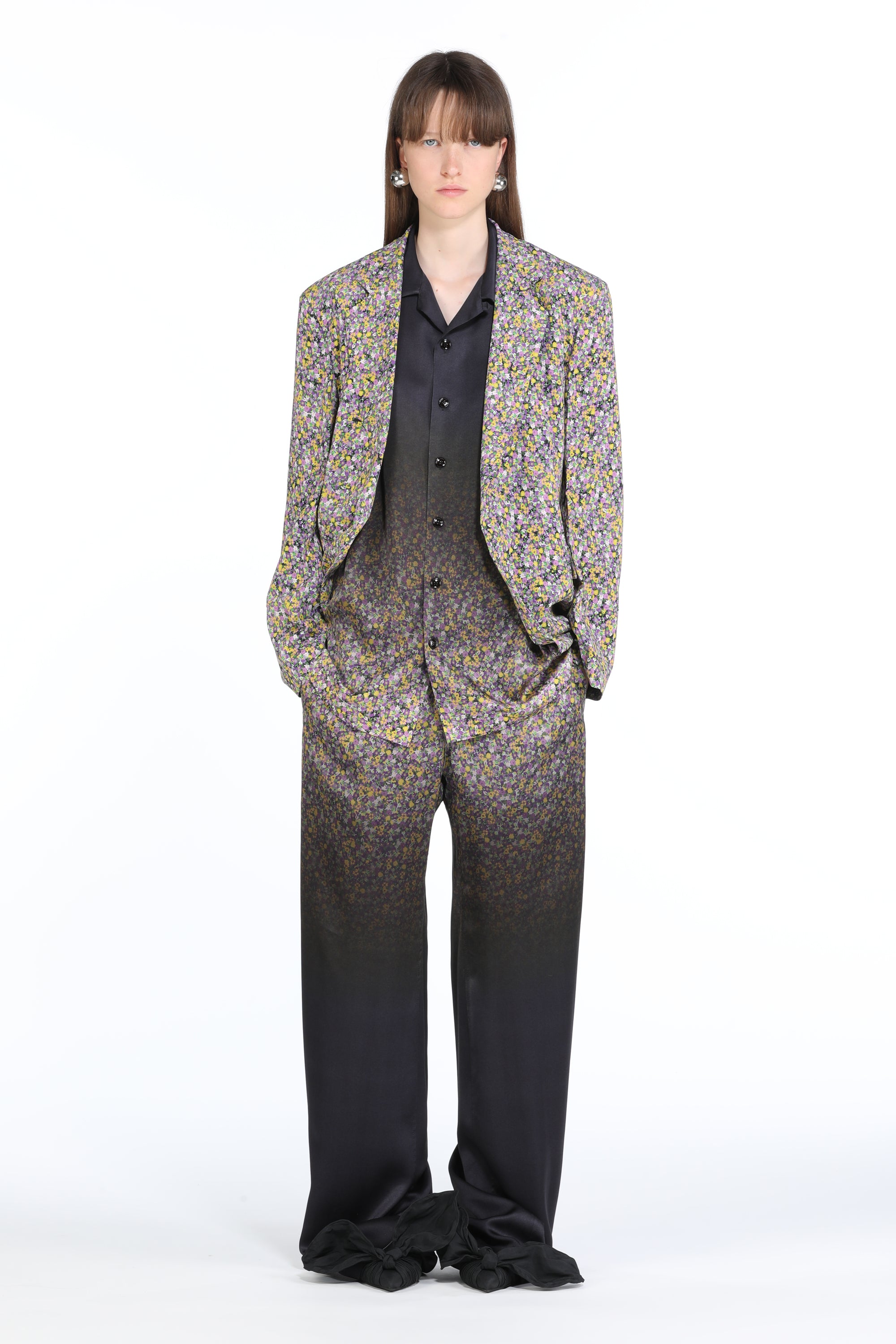 Blazer con motivo floreale