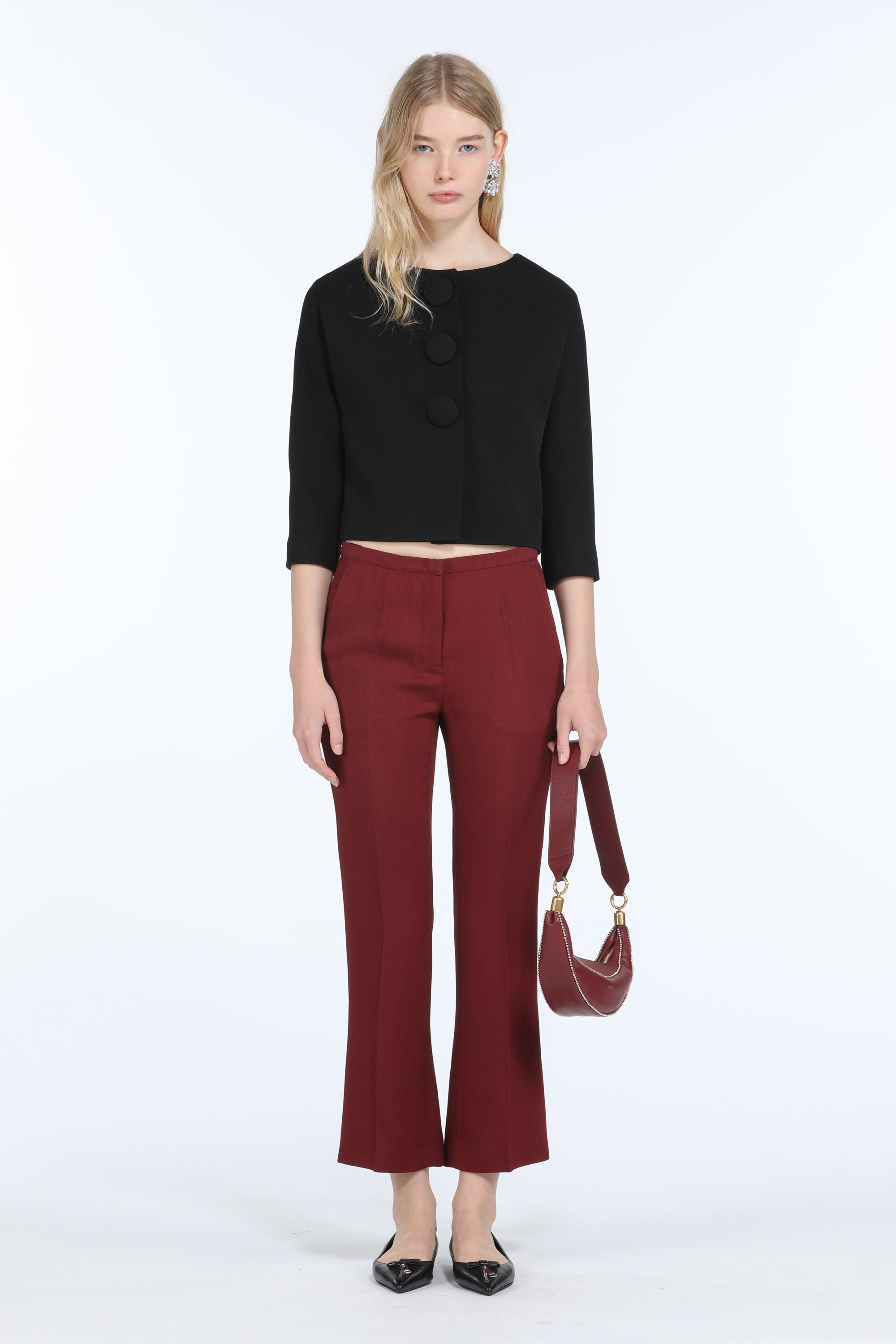 Blazer cropped monopetto