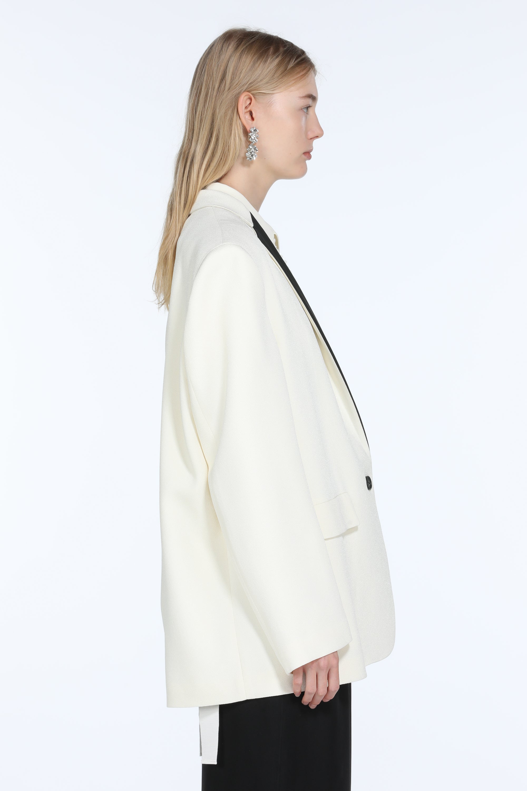 Blazer con revers a contrasto