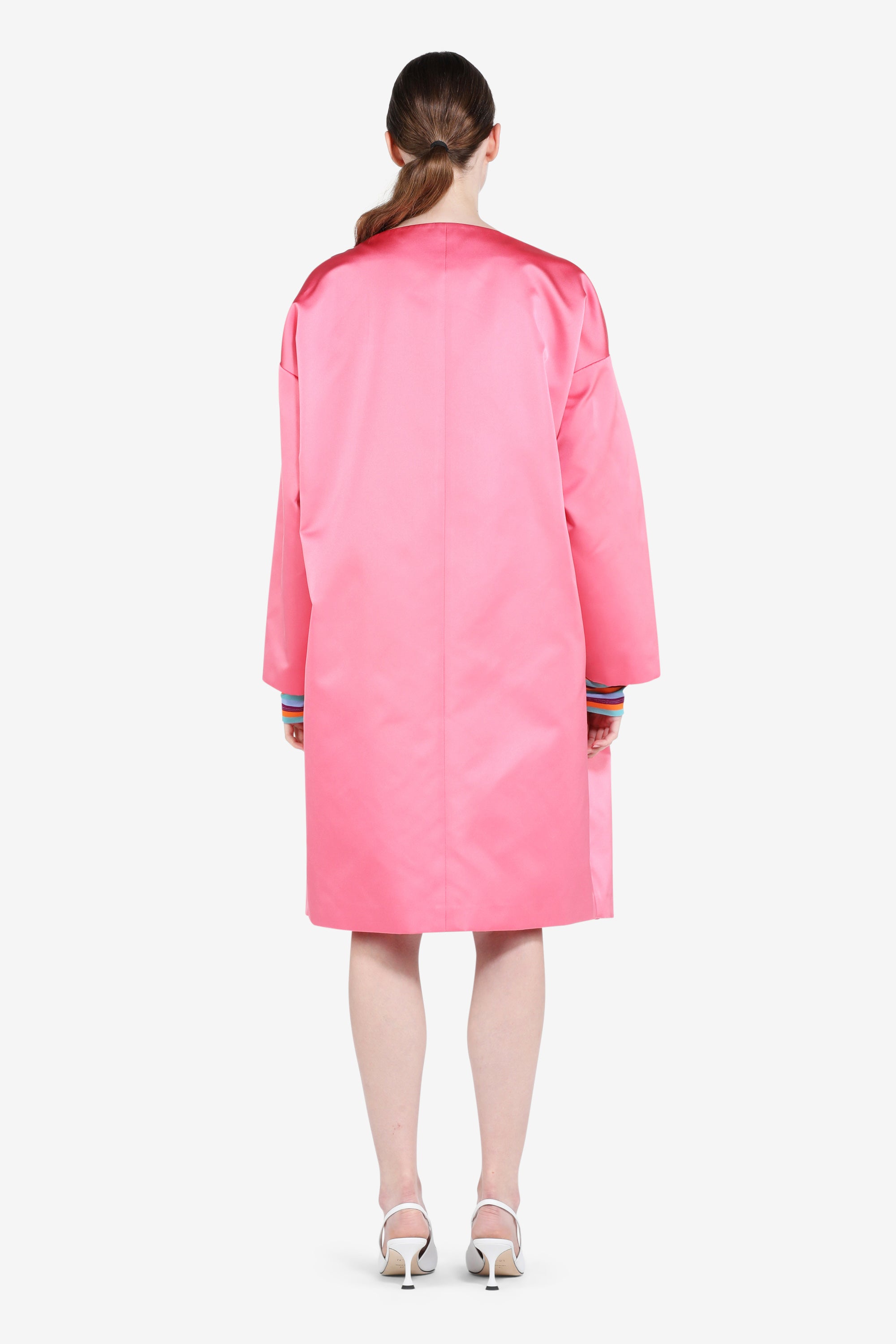 Cappotto in raso doppiopetto