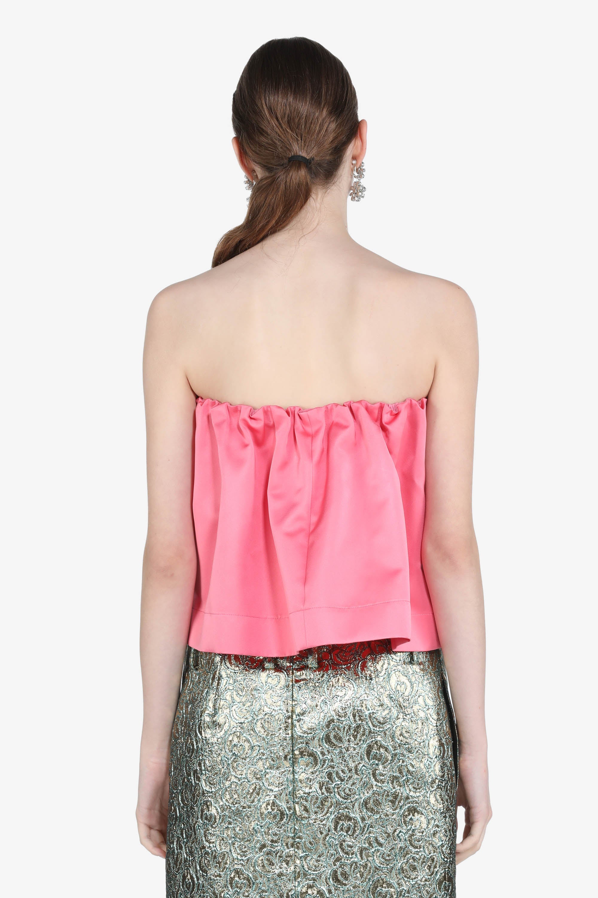 Strapless Taffeta Top