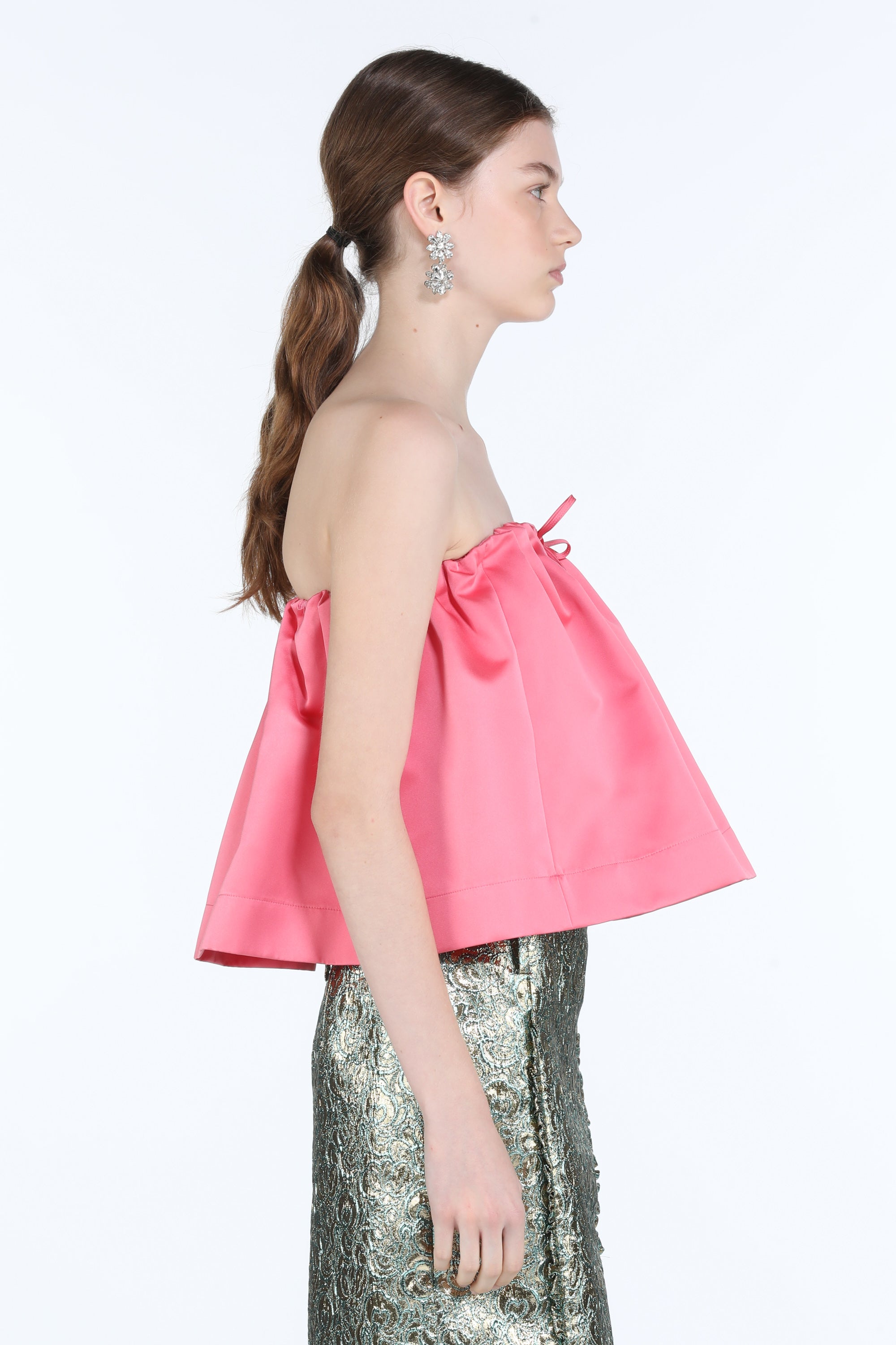 Strapless Taffeta Top