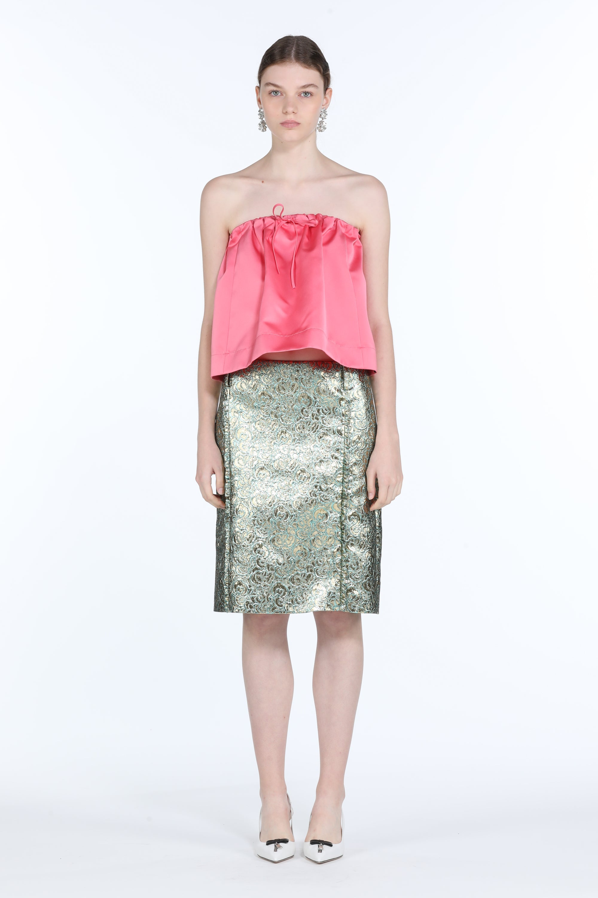Strapless Taffeta Top
