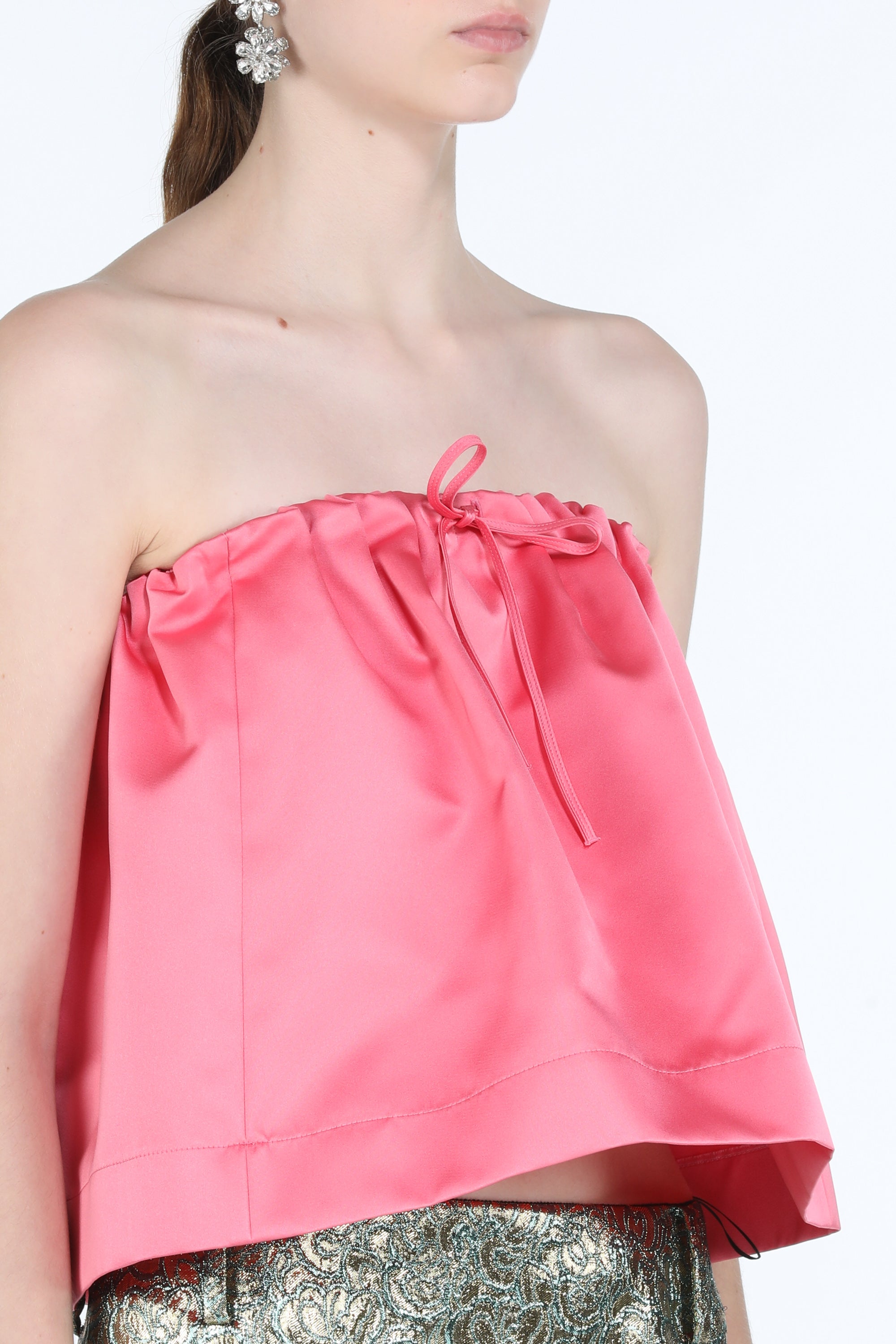 Strapless Taffeta Top
