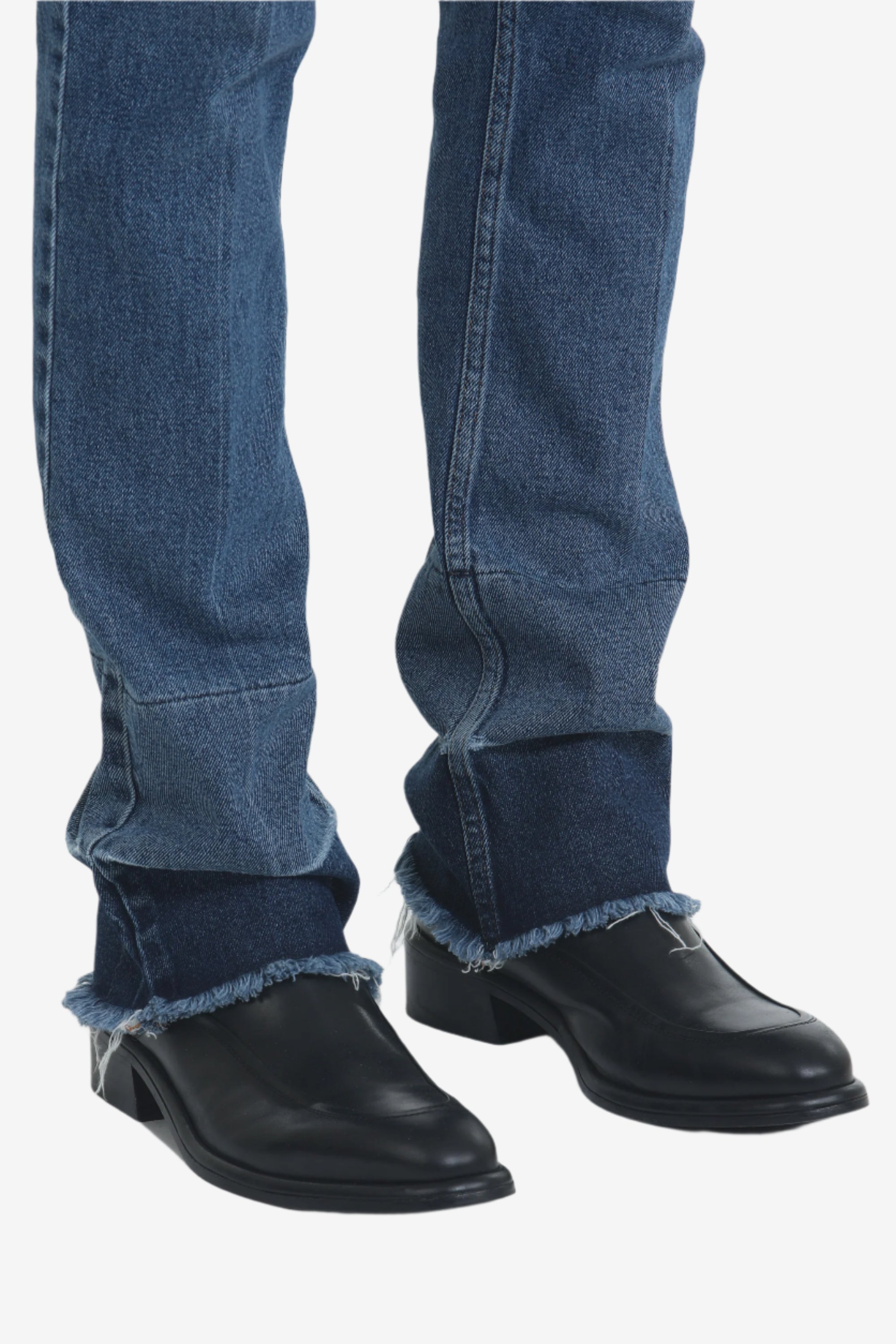 Five-pocket jeans with contrasting bottom