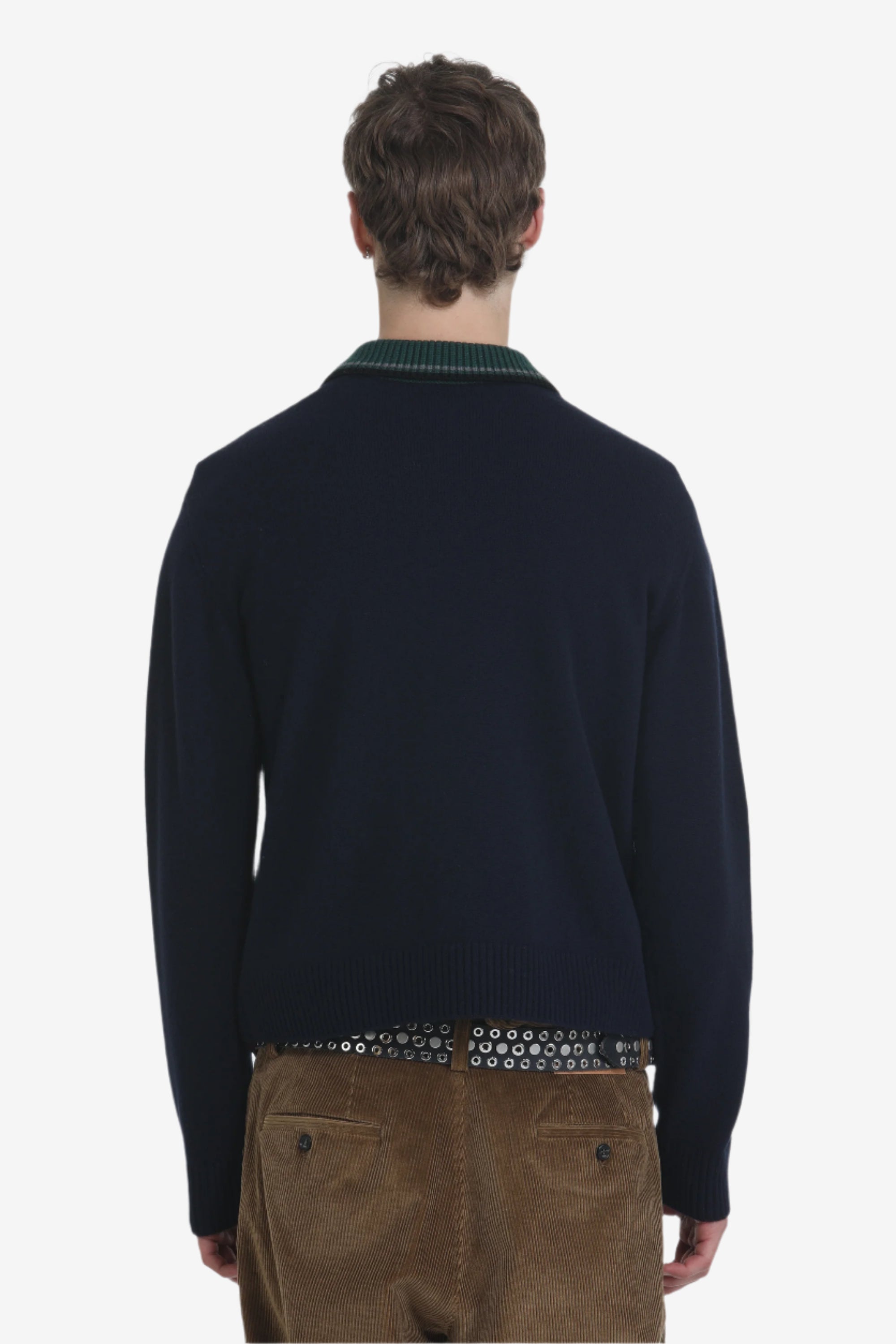 Maglione con colletto a contrasto