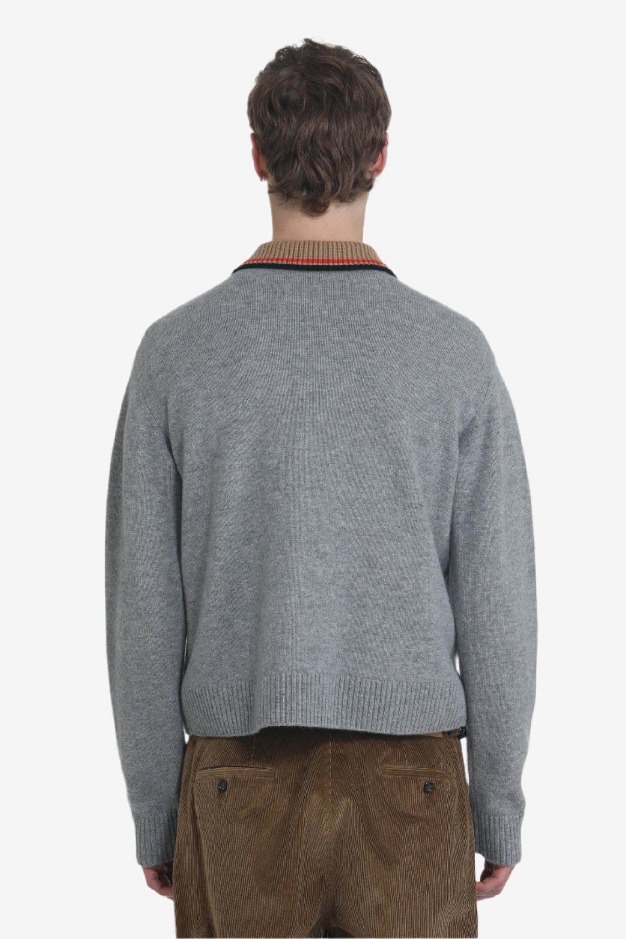 Maglione con colletto a contrasto