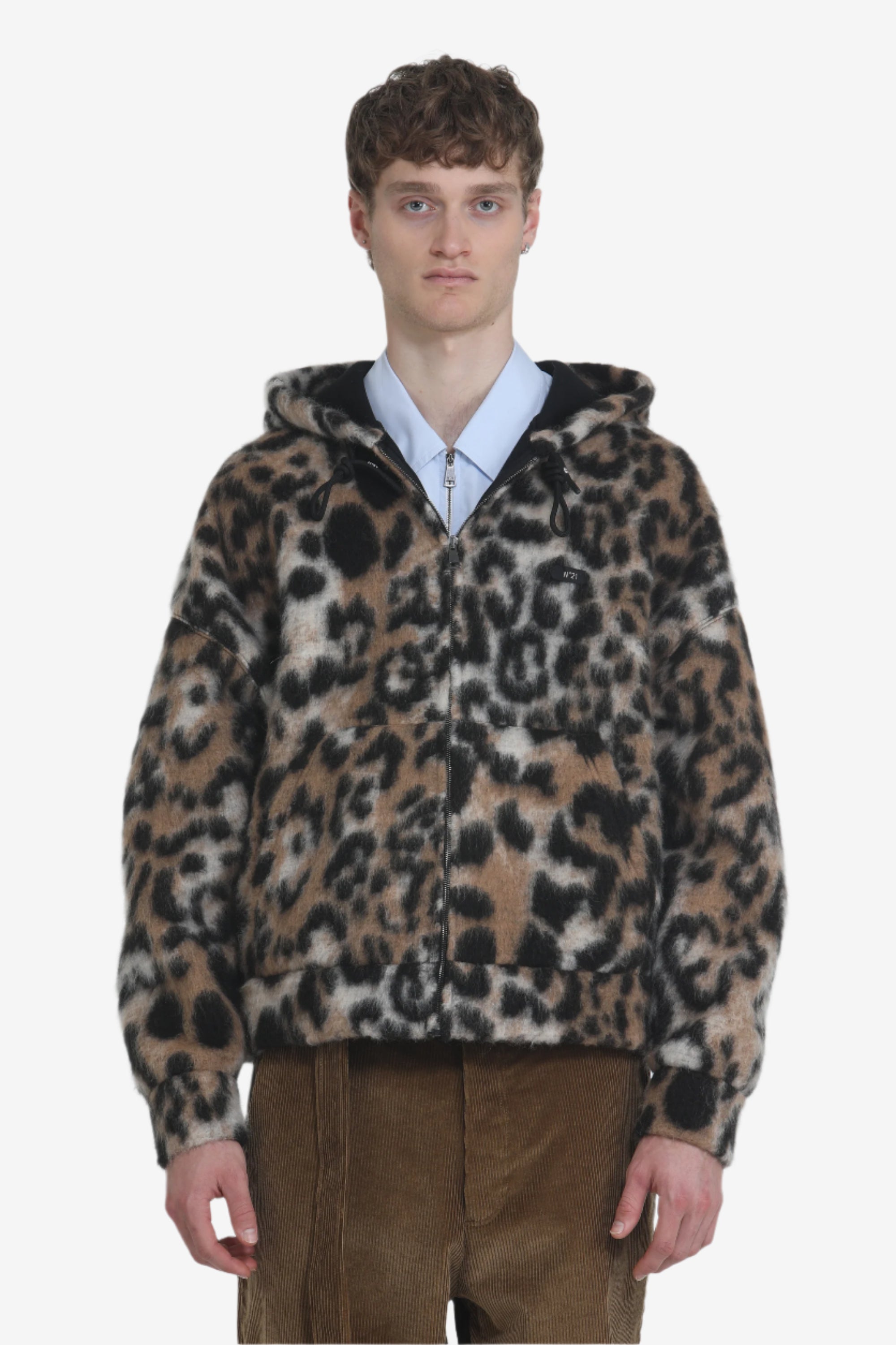 N21 | Leopard hooded jacket