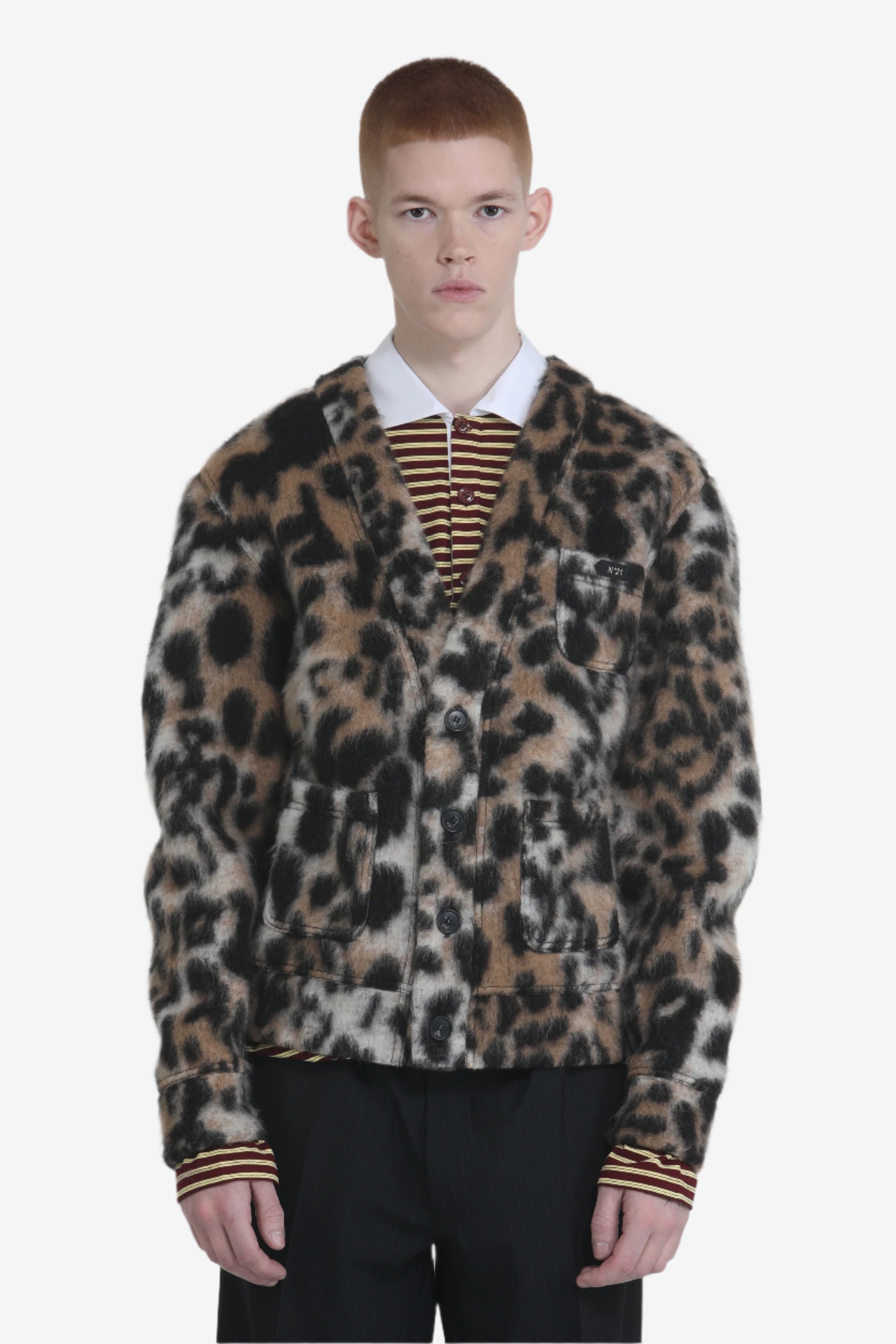 Cardigan effetto maculato