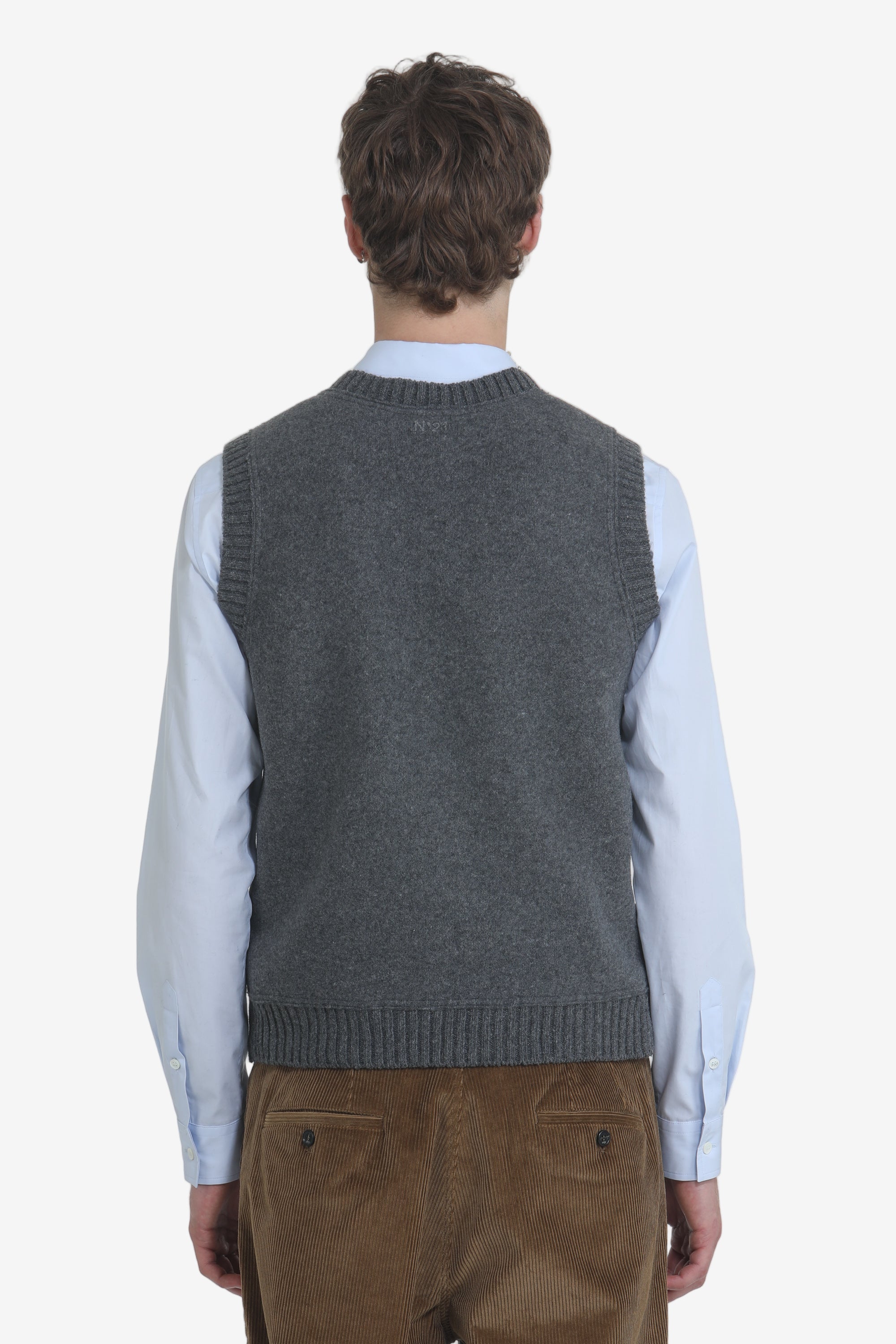 Argyle vest with studs