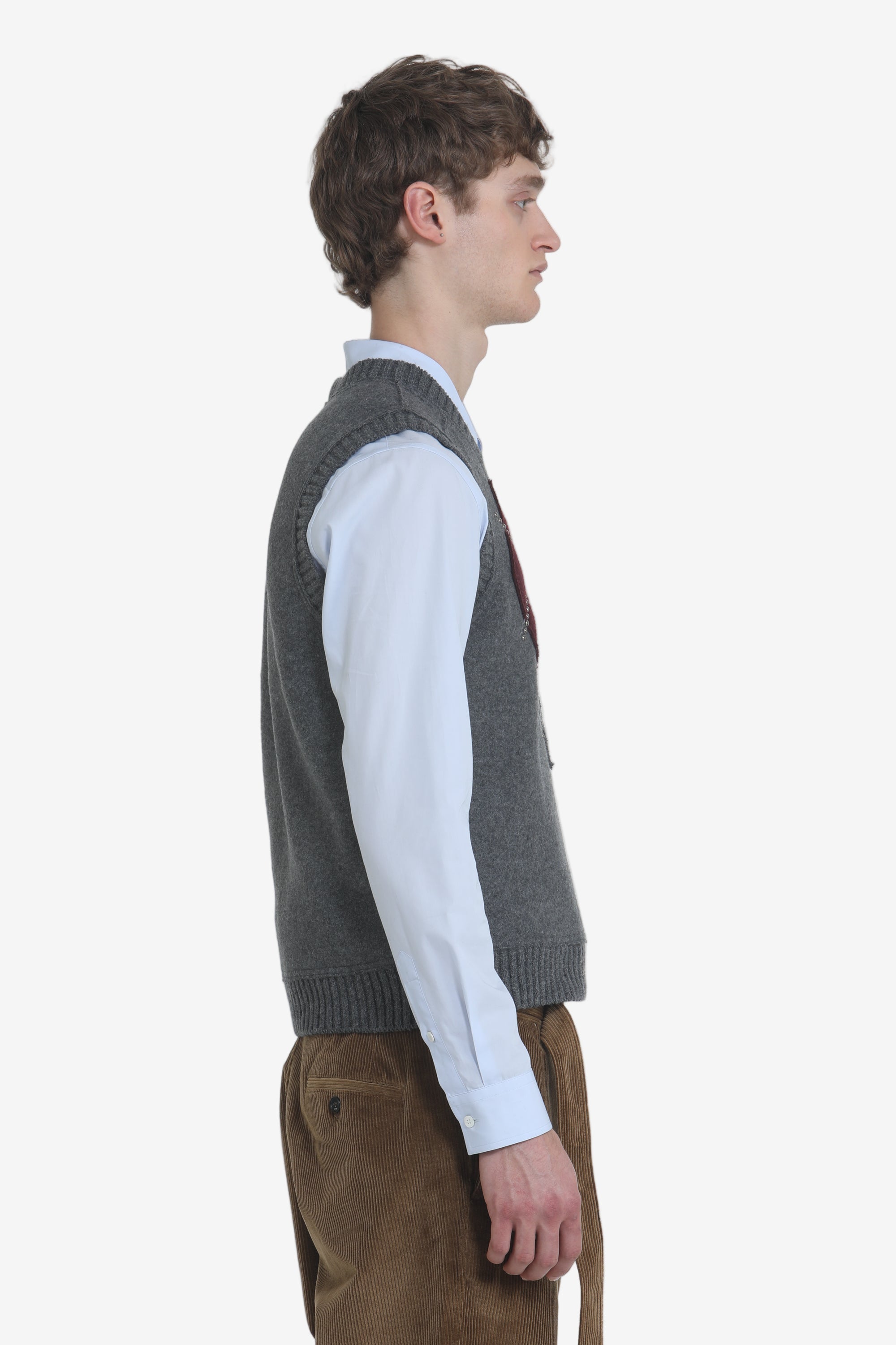 N21 | Argyle vest with studs