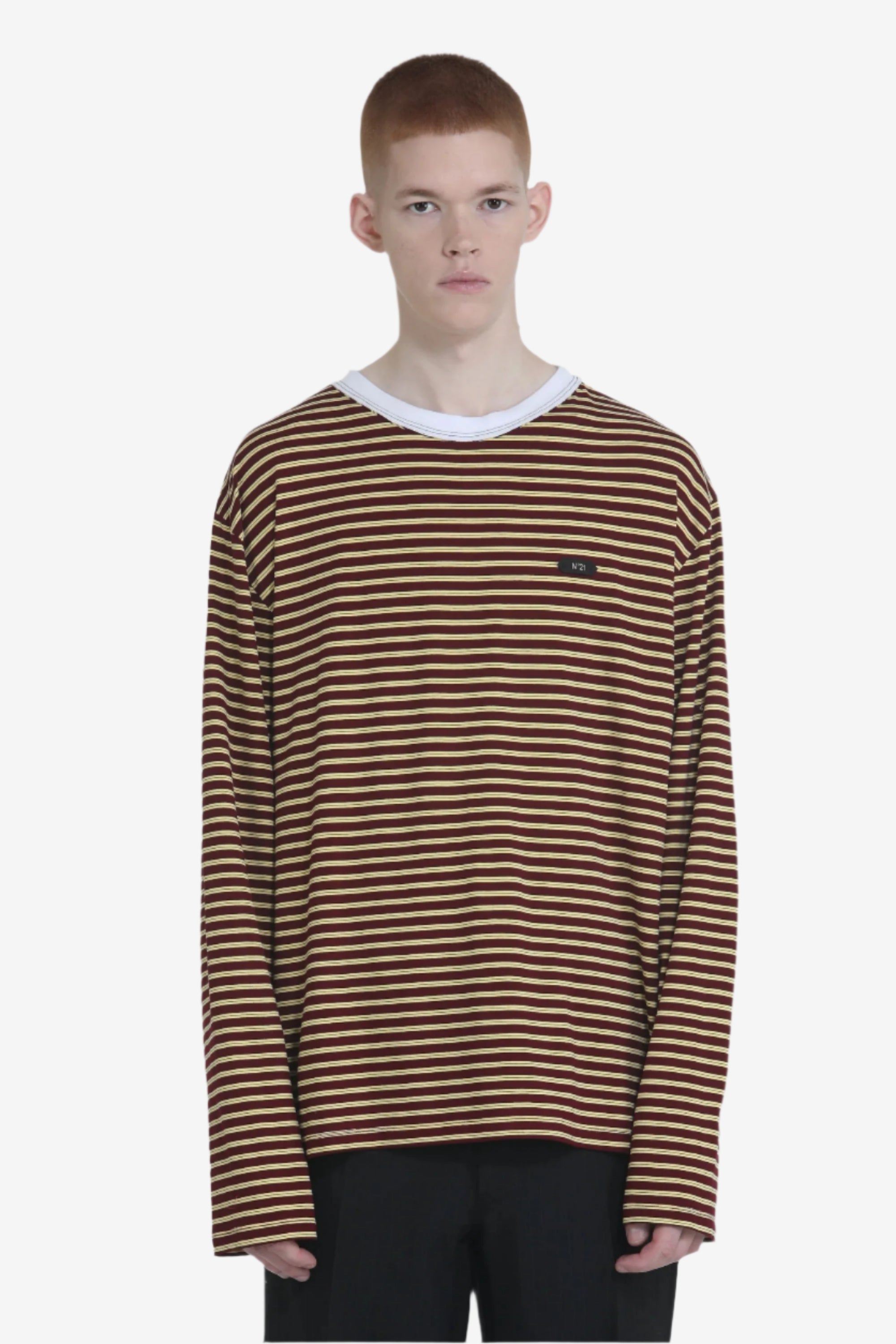 T-shirt maniche lunghe a righe