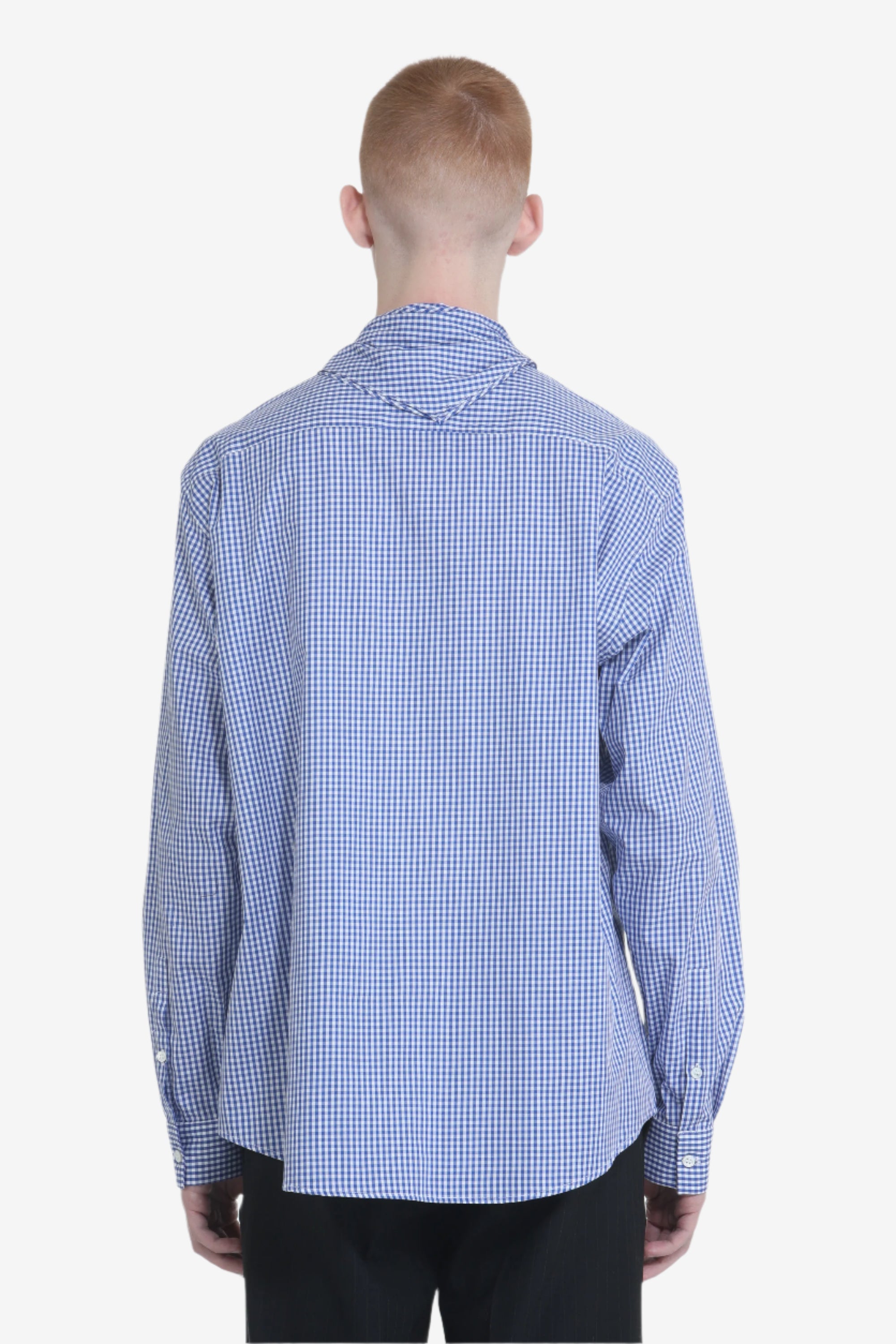 Camicia a quadretti con colletto bandana