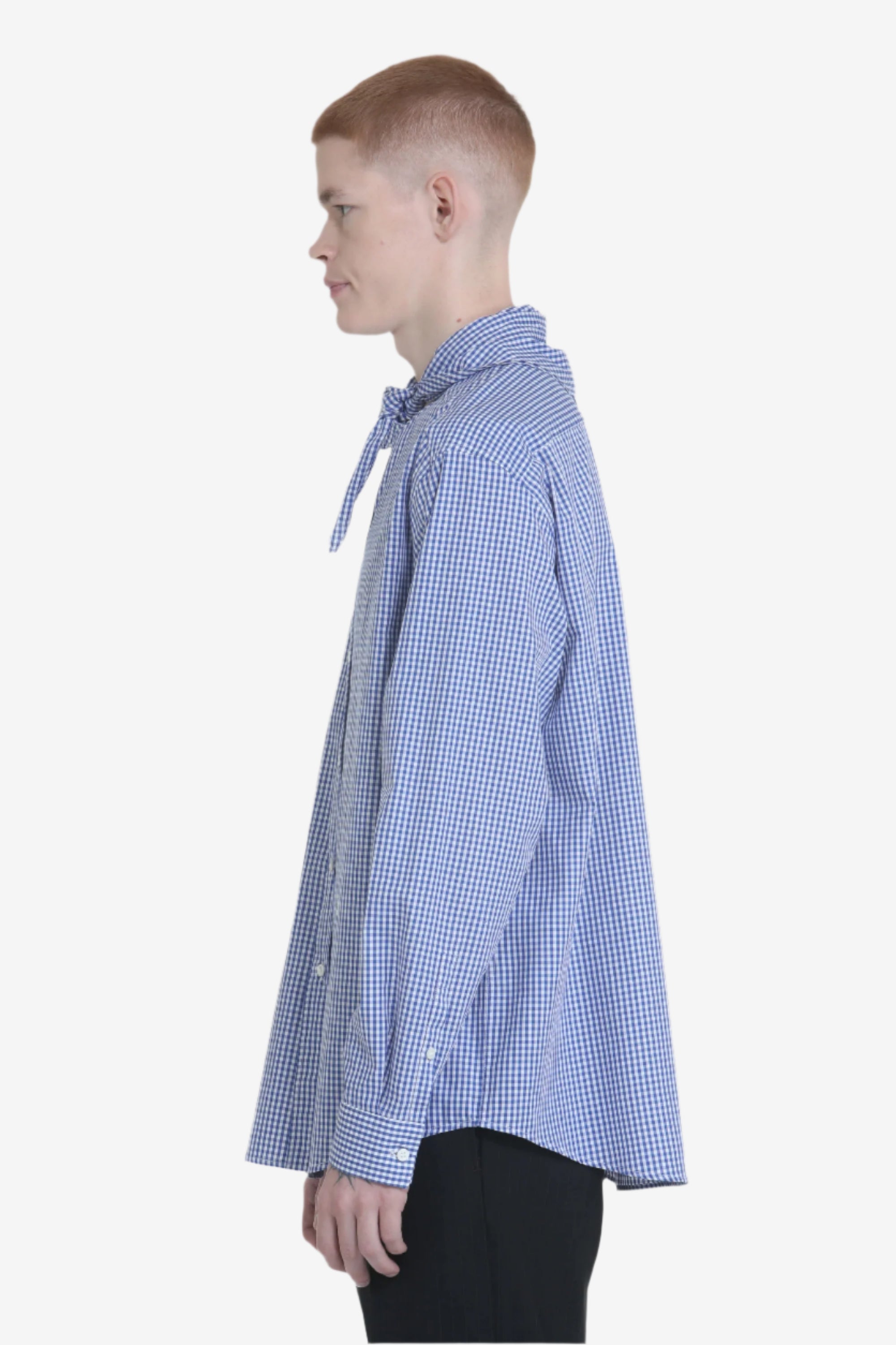 Camicia a quadretti con colletto bandana