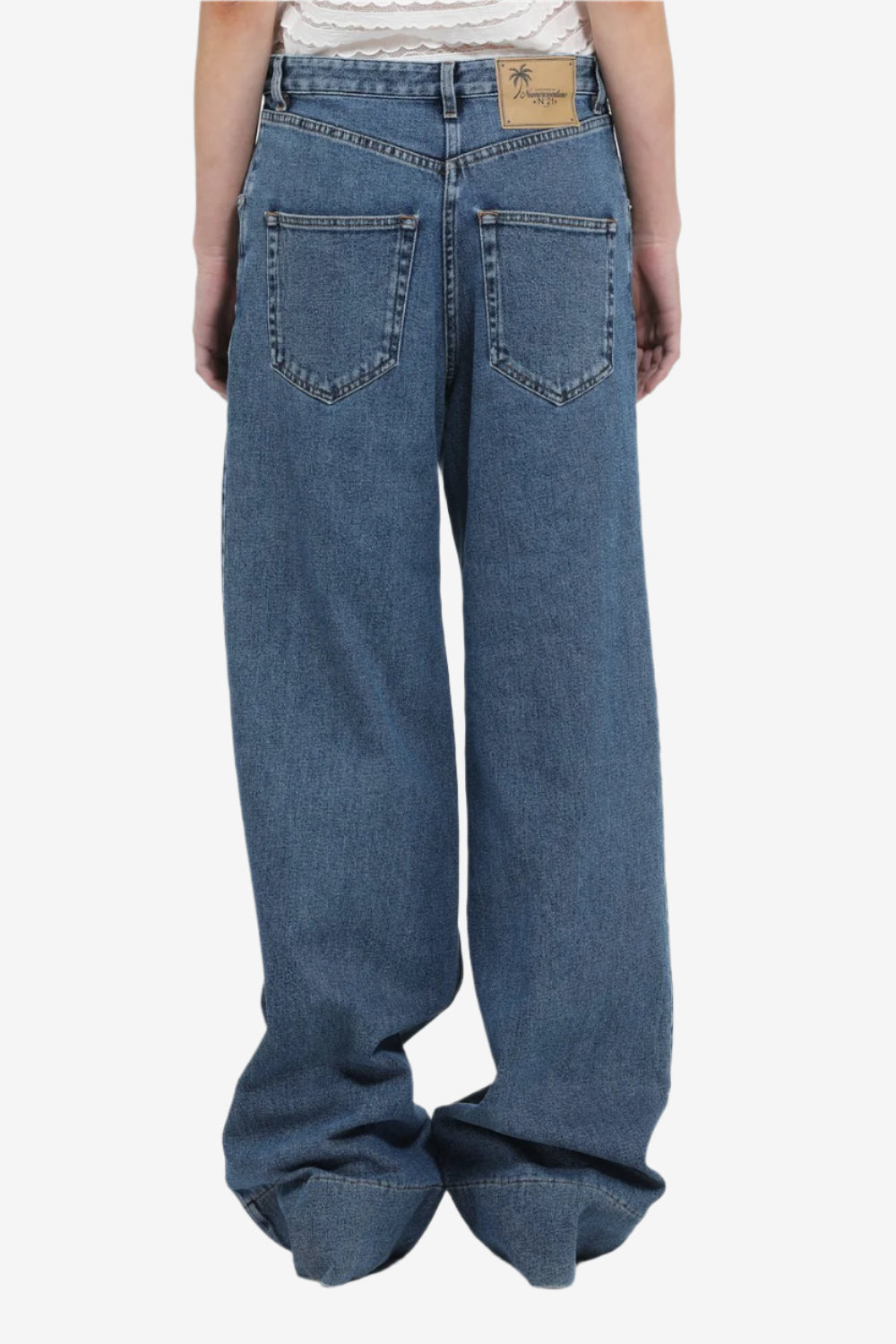 Relaxed fit denim trousers