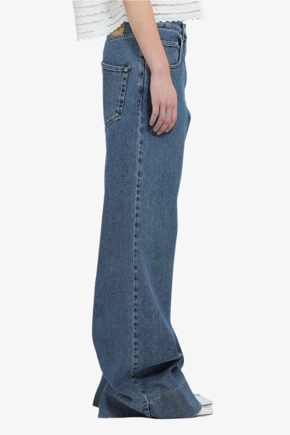 Relaxed fit denim trousers