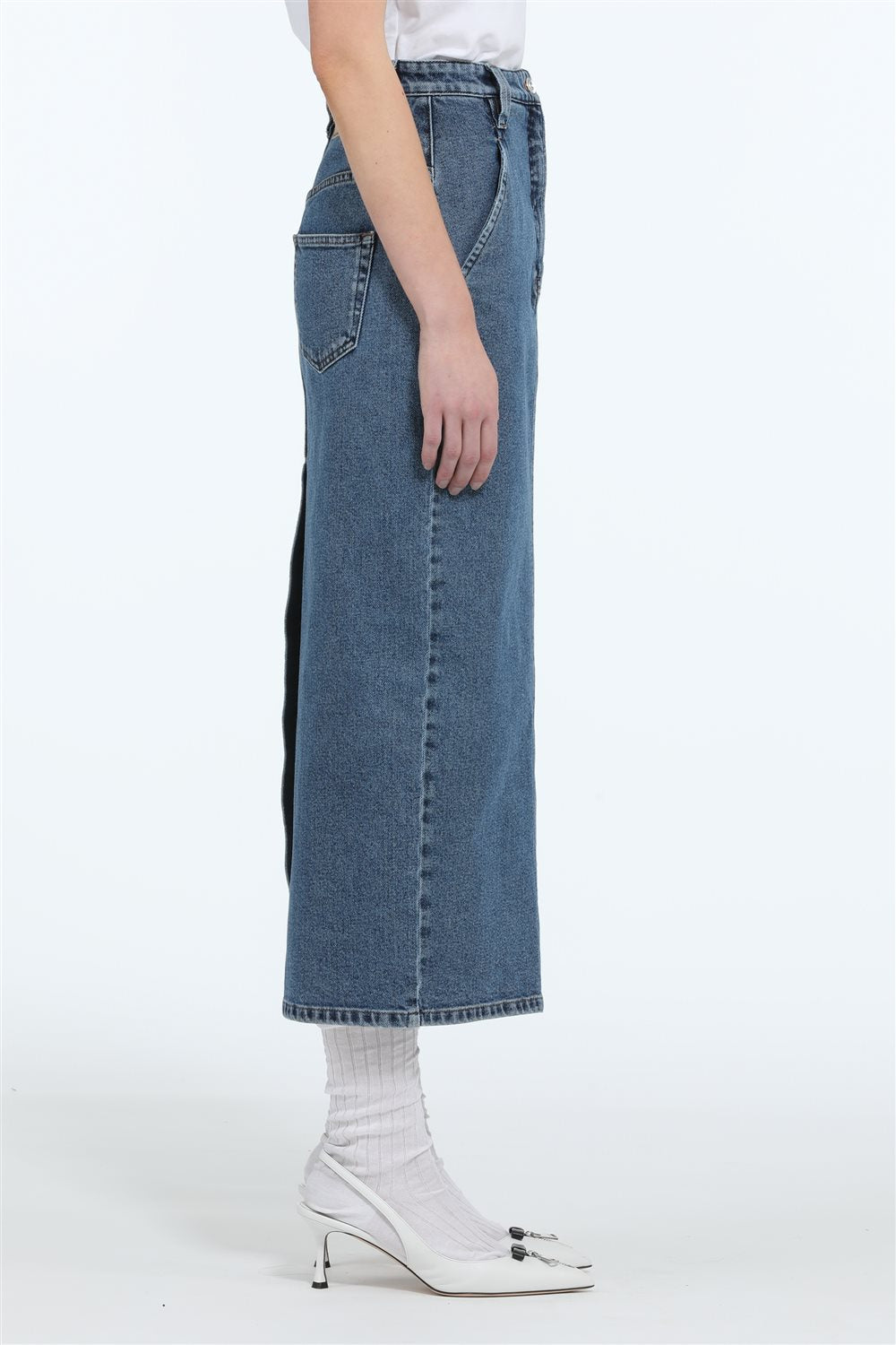 Denim Pencil Skirt